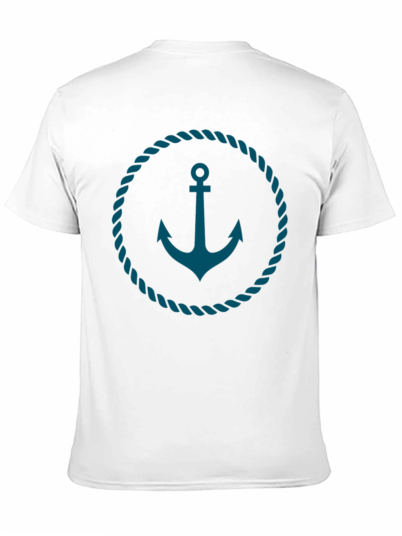 Black Nautical Anchor Graphic Tee - Black Cotton T-Shirt view 11
