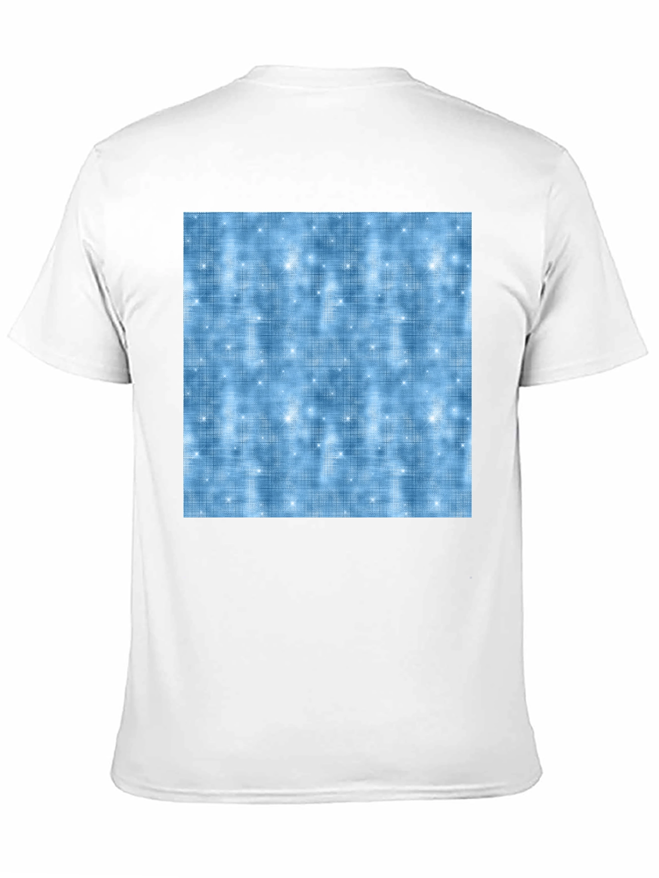 Black Celestial Blue Pattern Black T-Shirt view 11
