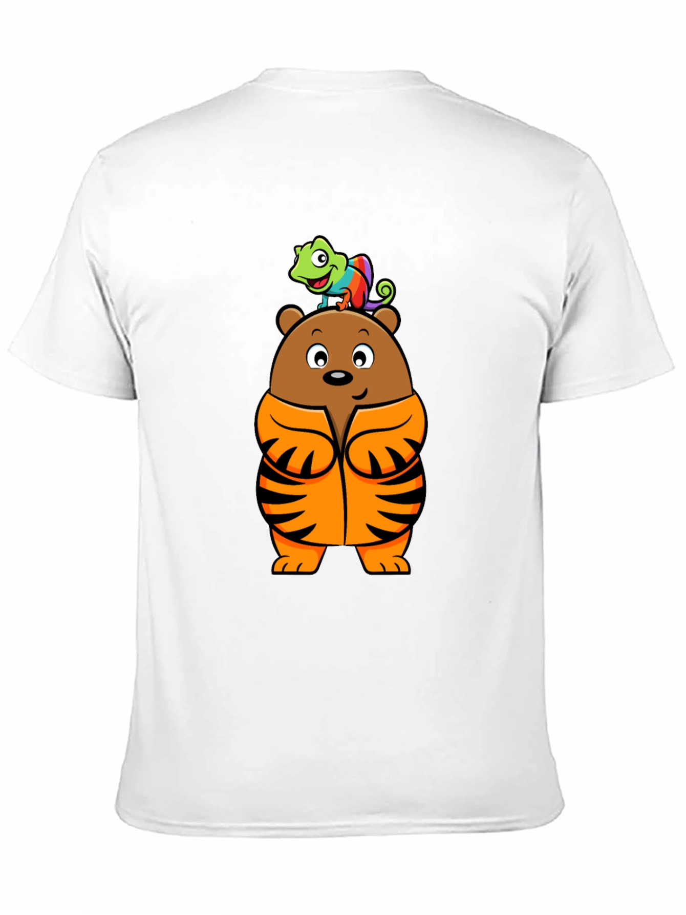 Black Bear and Chameleon Graphic Tee view 11
