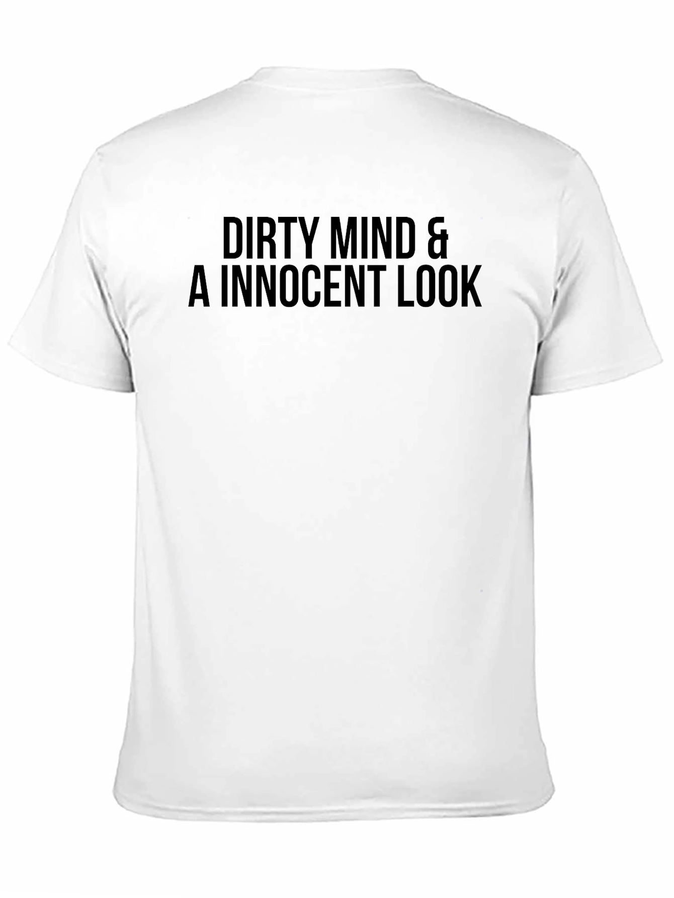 Black Dirty Mind Innocent Look Graphic Tee Shirt view 11