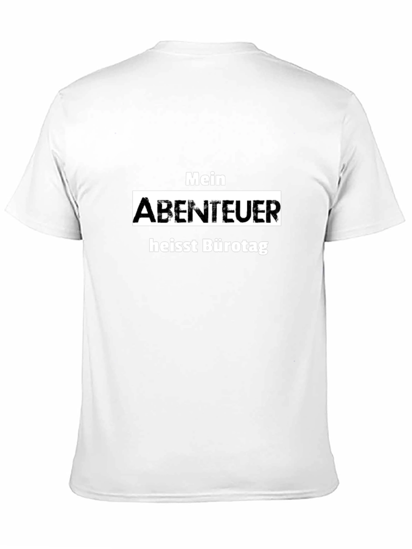 Black Men's "Mein Abenteuer" Novelty Graphic T-Shirt view 11