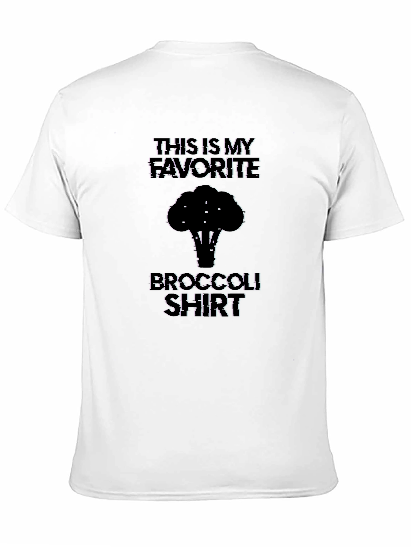 Black Funny Broccoli T-Shirt - My Favorite! view 11