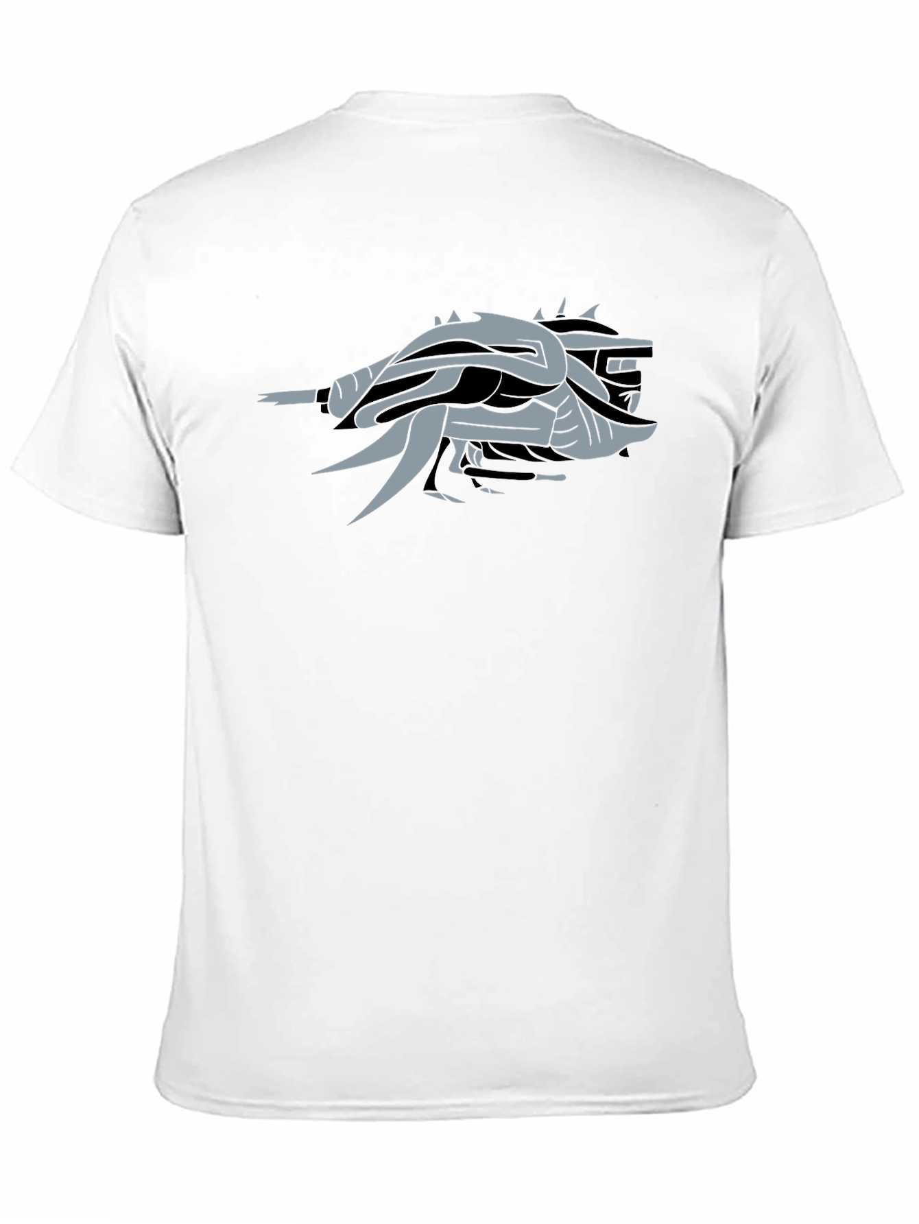 Black Abstract Dragon Black T-Shirt view 11