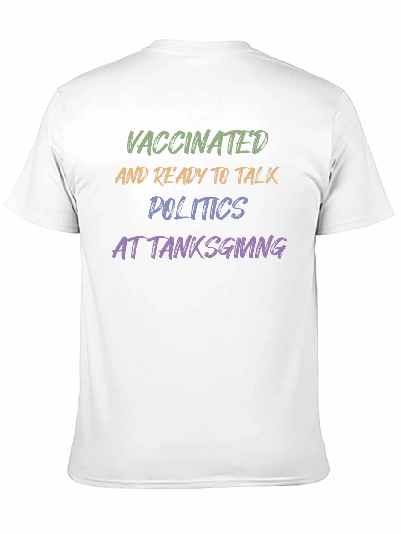 Black Vaccinated Politics Thanksgiving T-Shirt view 11