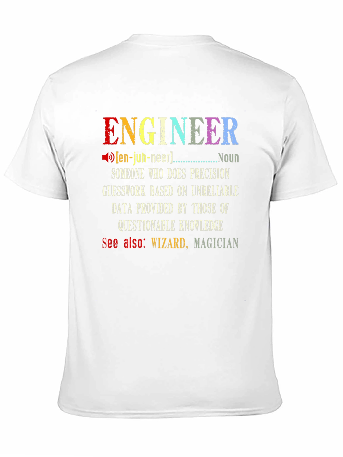 Black Engineer Definition Graphic T-Shirt view 11