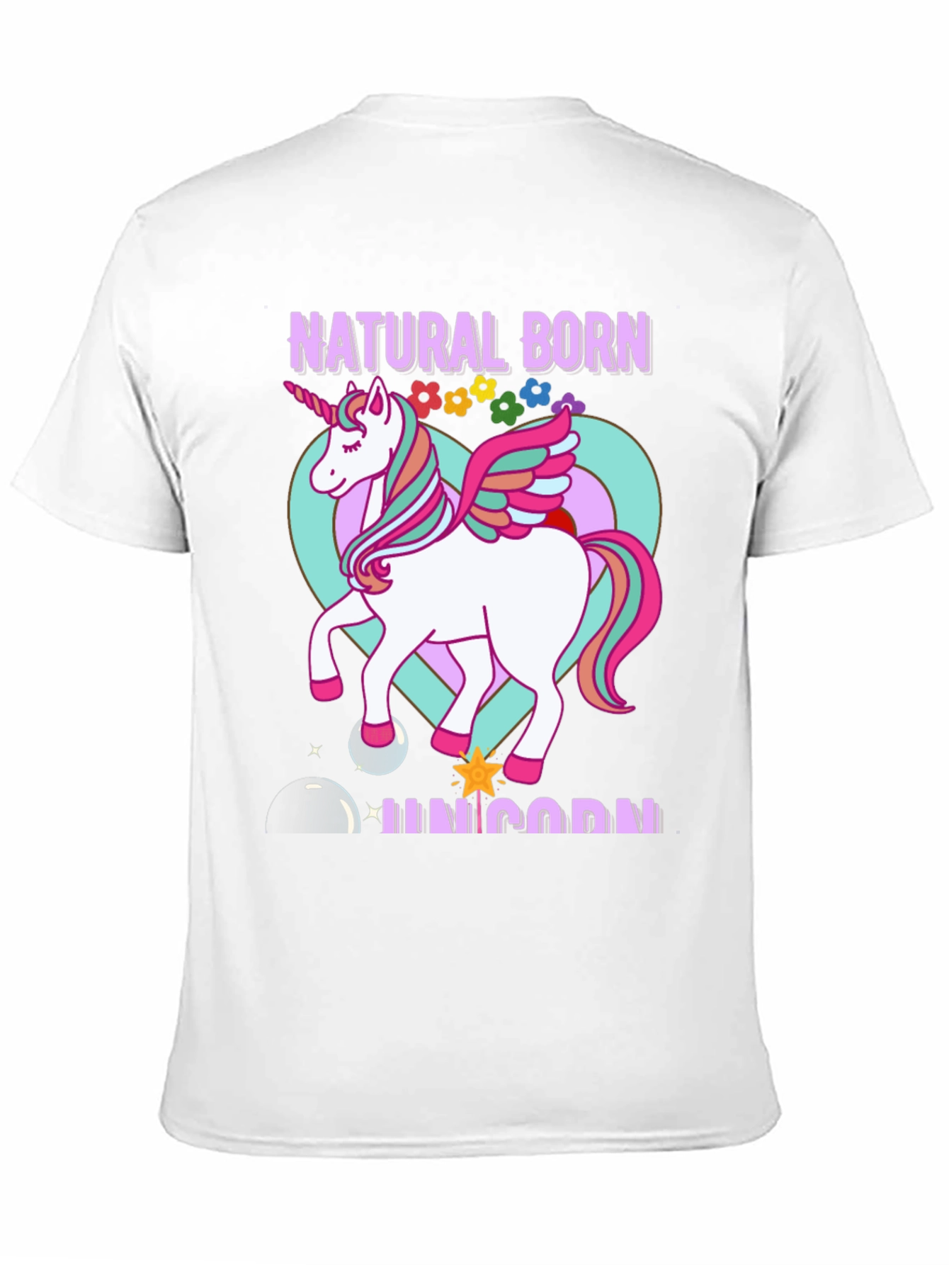 Black Natural Born Unicorn T-Shirt view 11