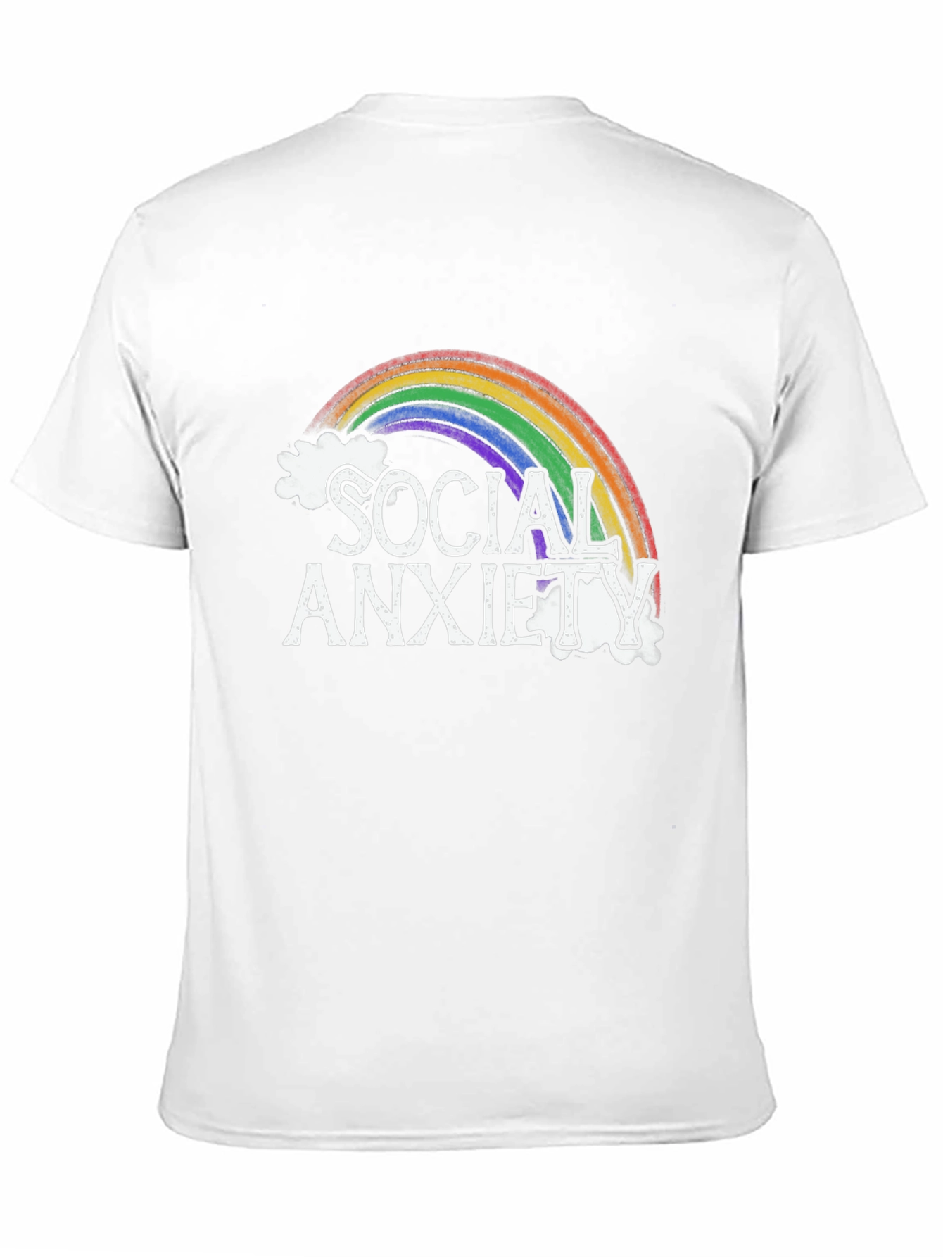 Black Social Anxiety Rainbow Graphic Tee view 11