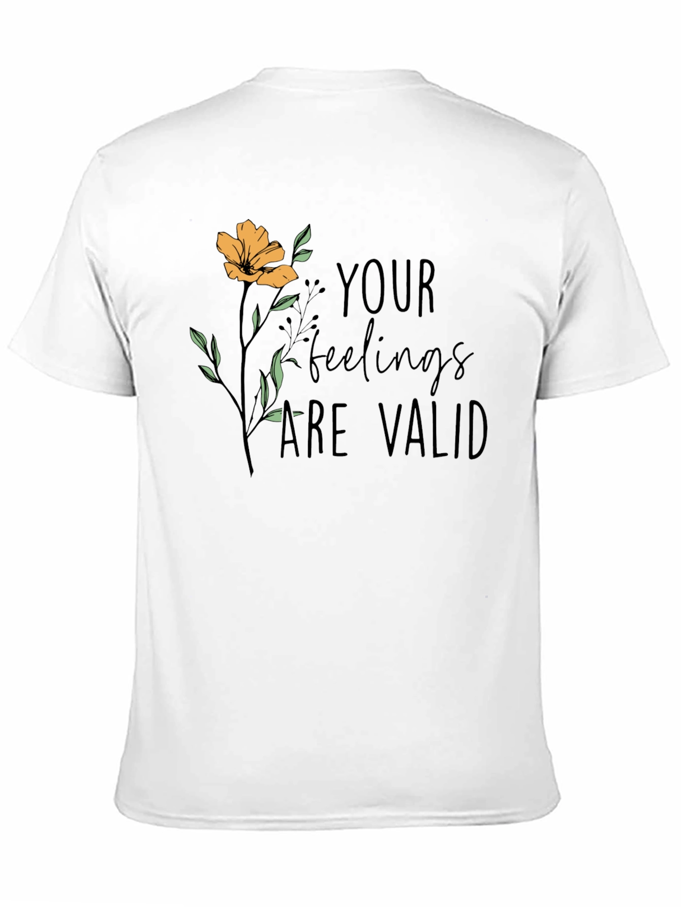 Black Valid Feelings Graphic T-Shirt - Black view 11