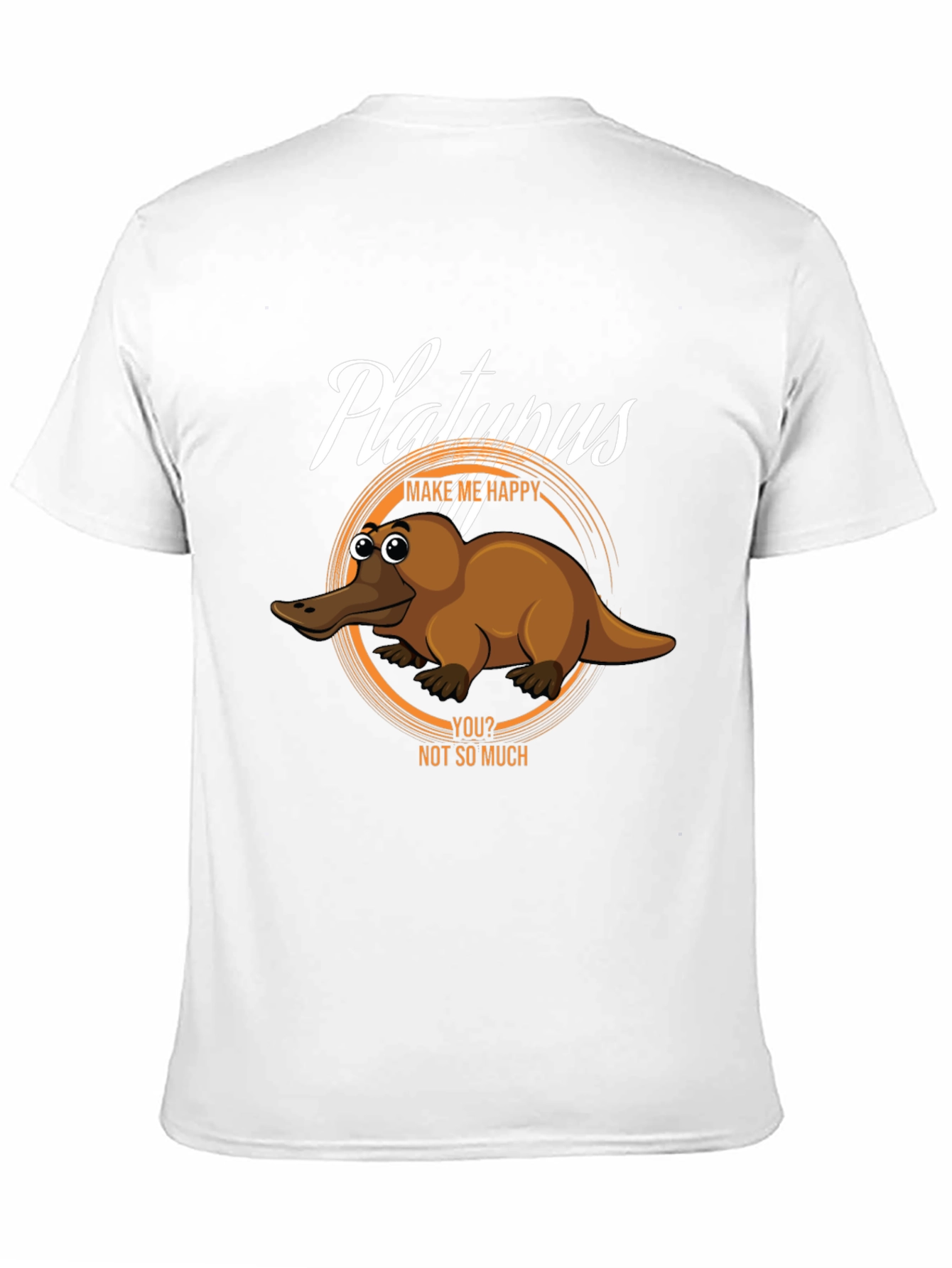 Black Funny Platypus Graphic T-Shirt view 11