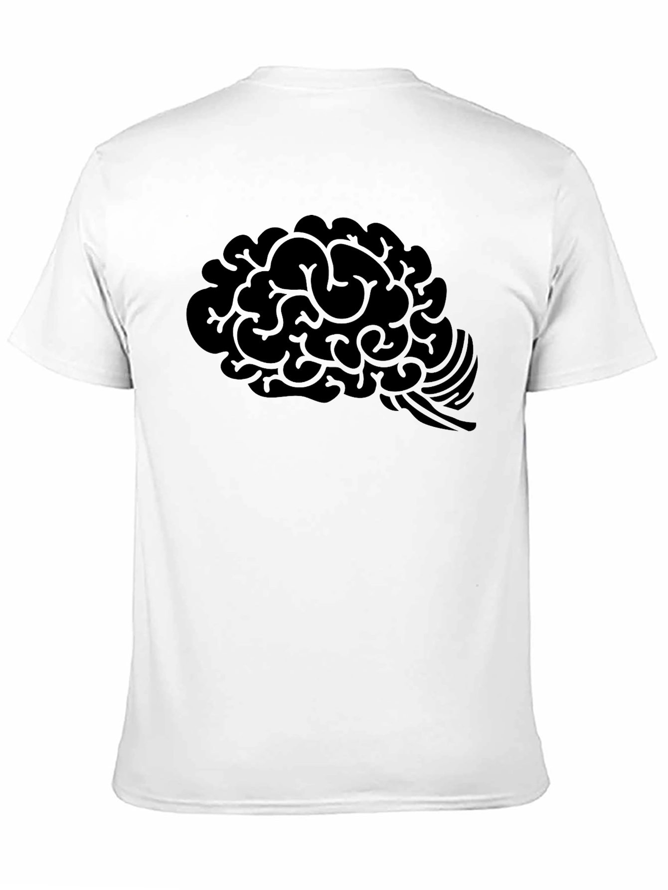 Black Brain Graphic T-Shirt - Mens Black Cotton Tee view 11