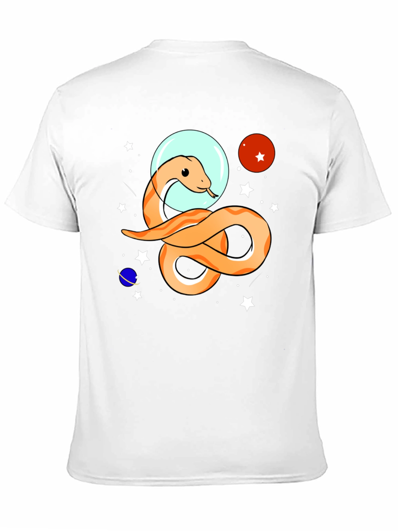 Black Space Snake Graphic Tee - Funky Universe Design view 11