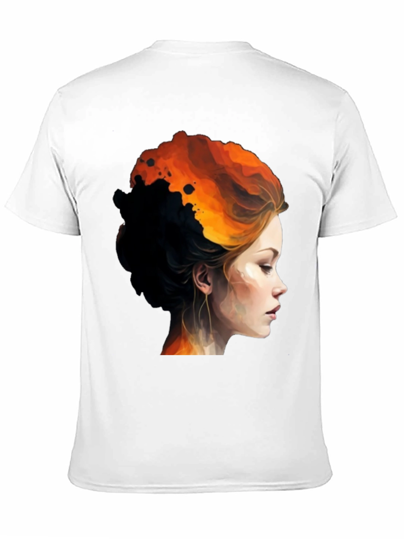 Black Fiery Woman Graphic Tee - Bold Artistic Design view 11
