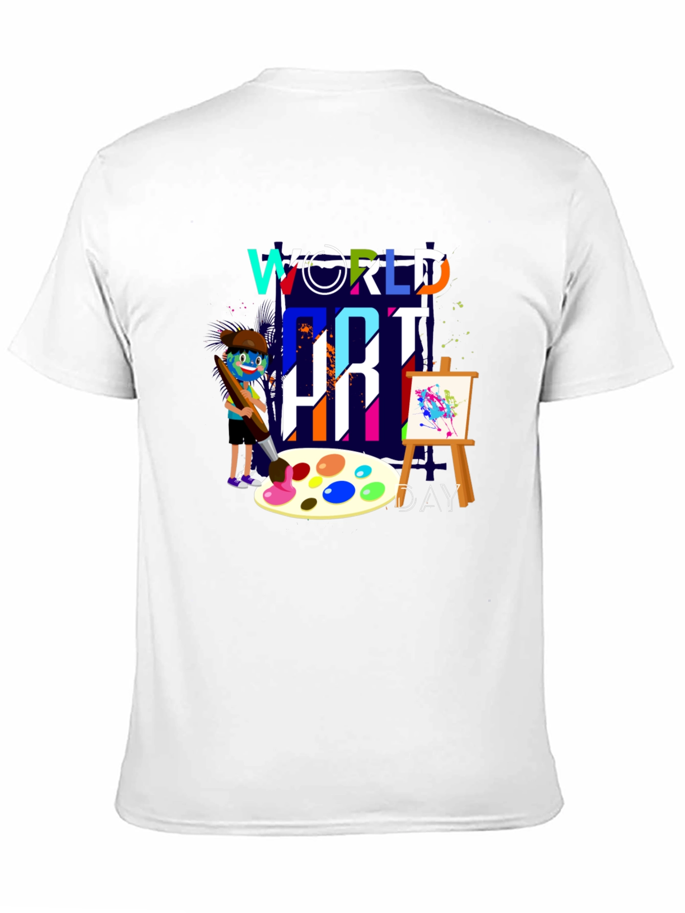 Black World Art Day T-Shirt, Painter Graphic Tee view 11