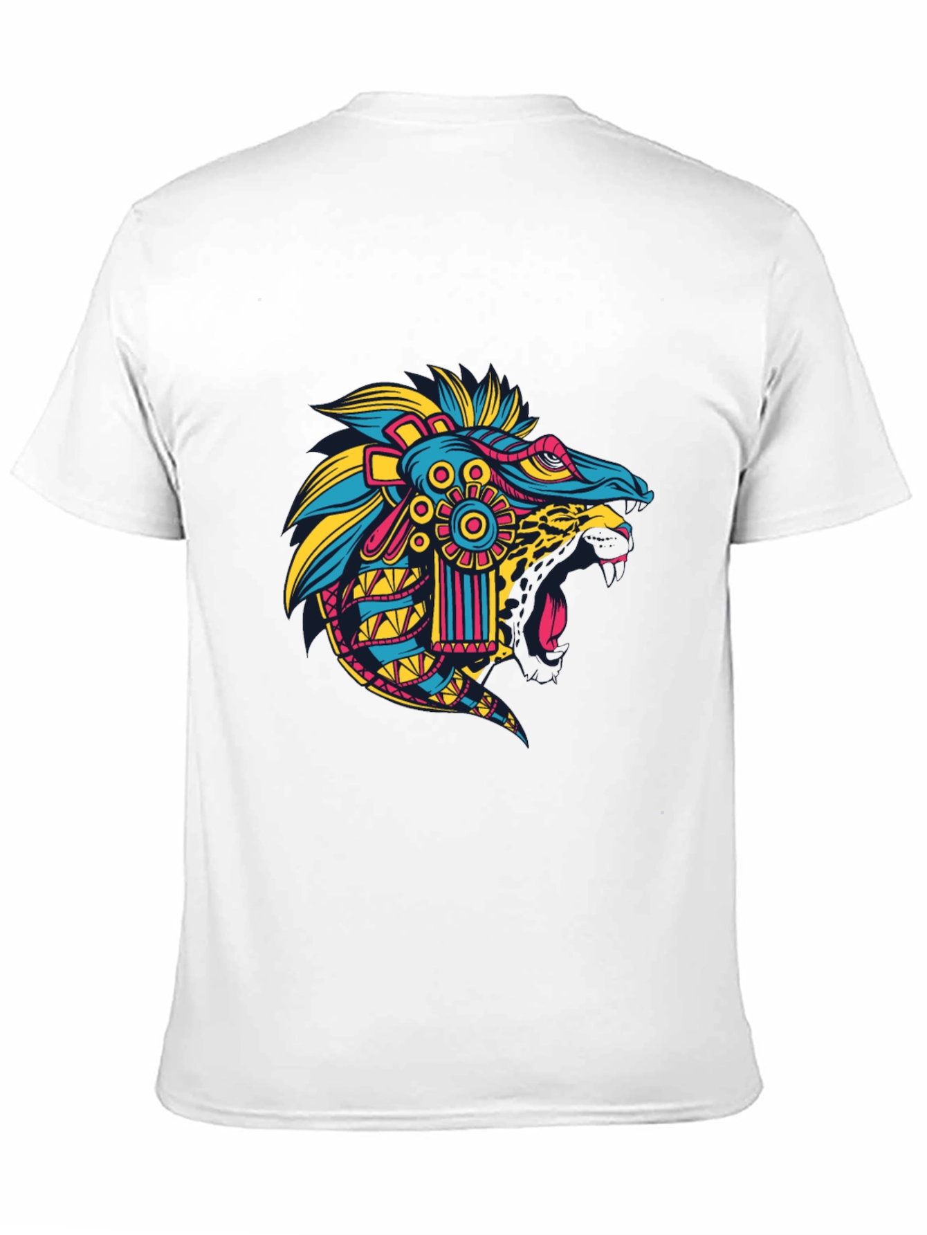Black Aztec Jaguar Head T-Shirt - Bold Graphic Tee view 11