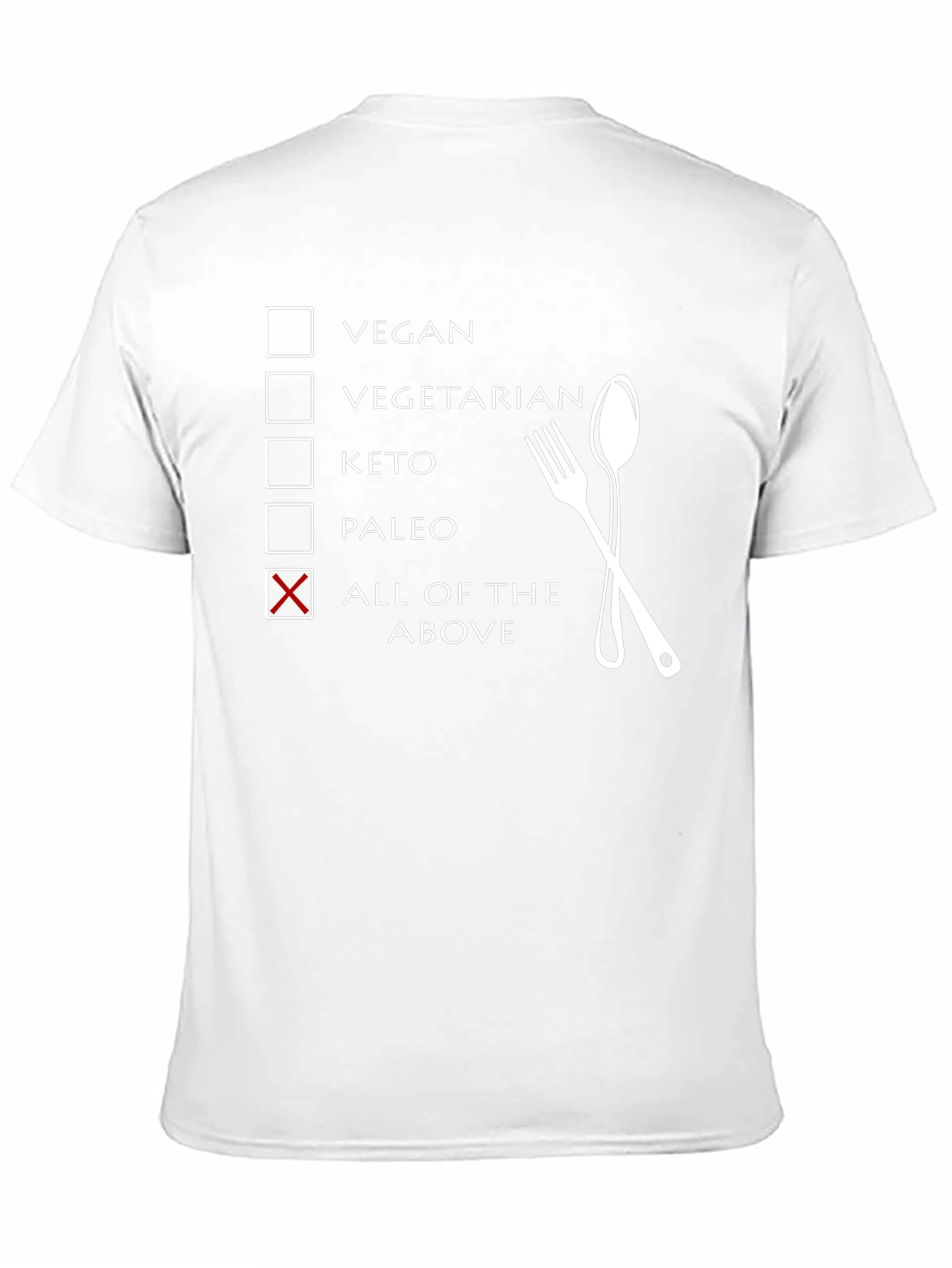 Black All of the Above Diet T-Shirt Funny Foodie Tee view 11