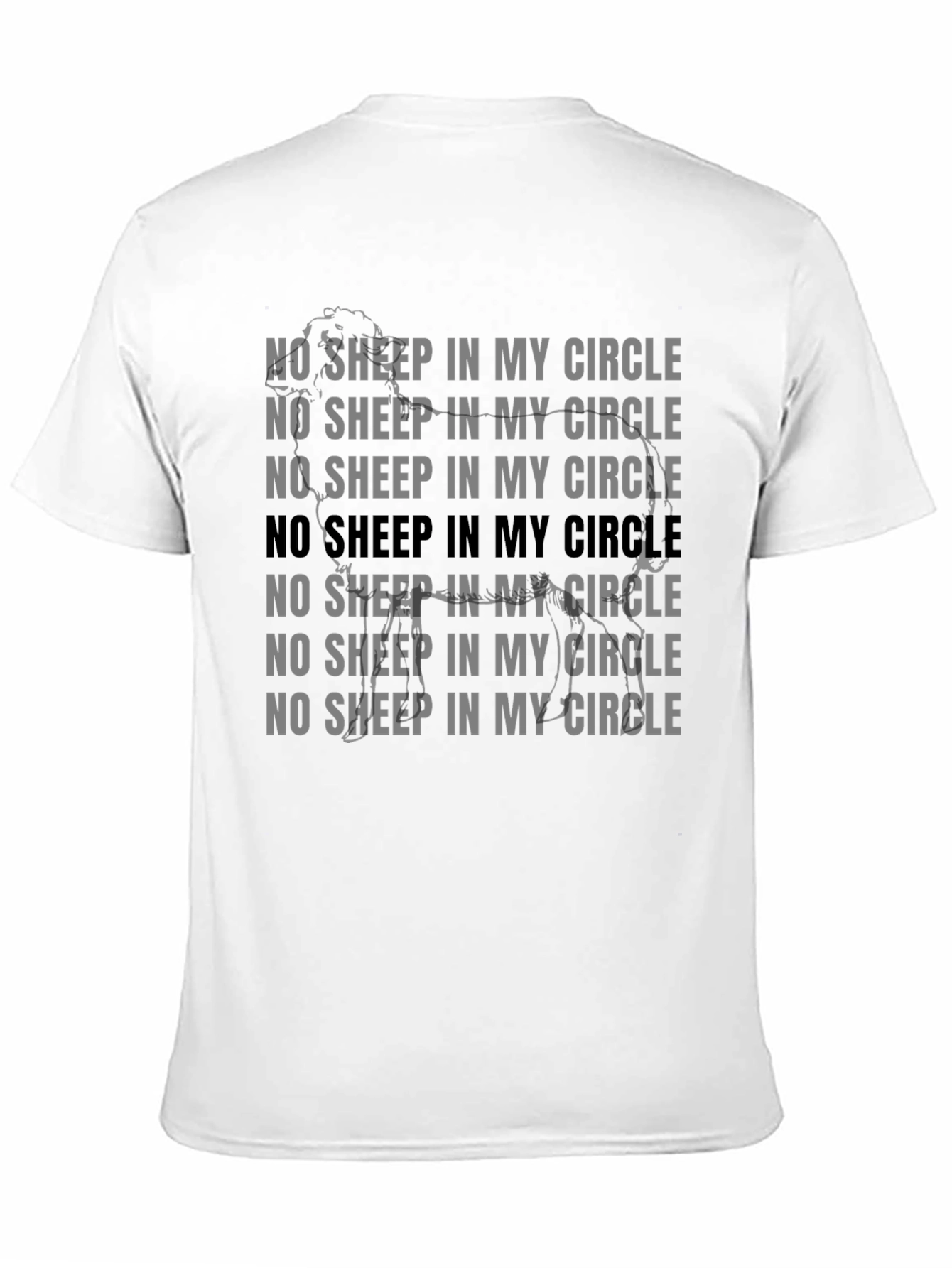 Black No Sheep In My Circle Graphic Tee view 11
