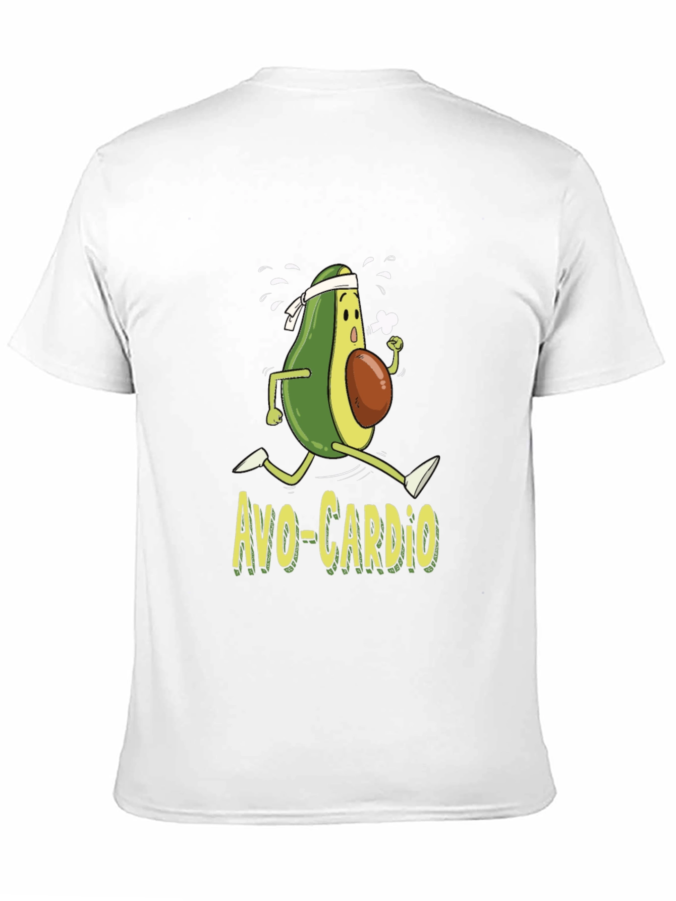 Black Avo-Cardio T-Shirt Funny Avocado Running Workout Tee view 11