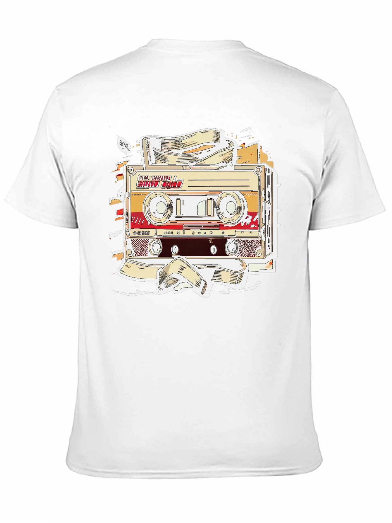 Black Retro Cassette Tape Graphic T-Shirt - Vintage Music Lover Tee view 11
