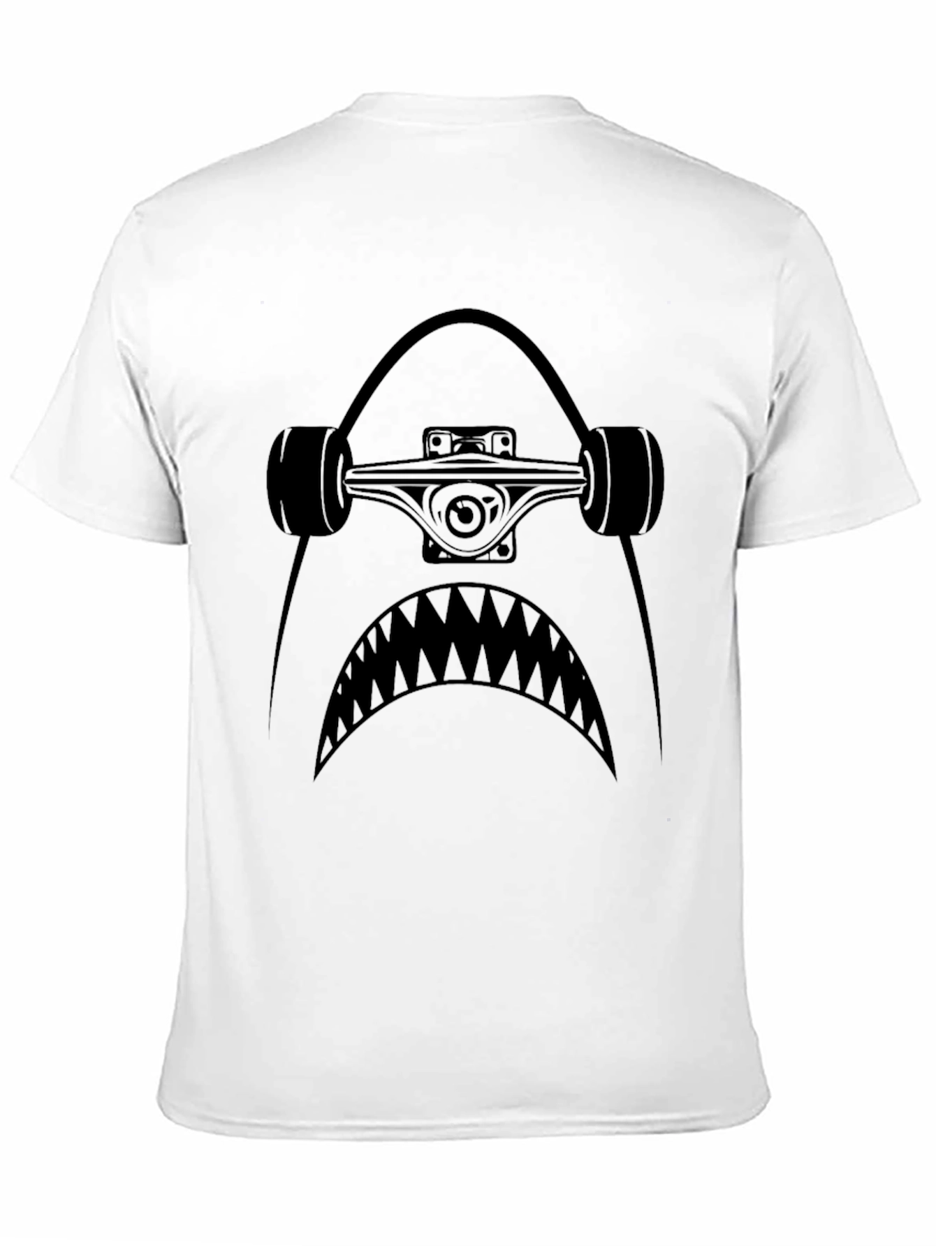 Black Shark Skateboard Graphic Tee - Black view 11