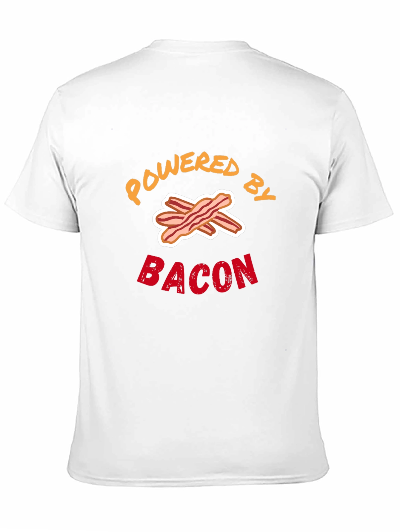 Black Powered by Bacon Graphic Tee view 11