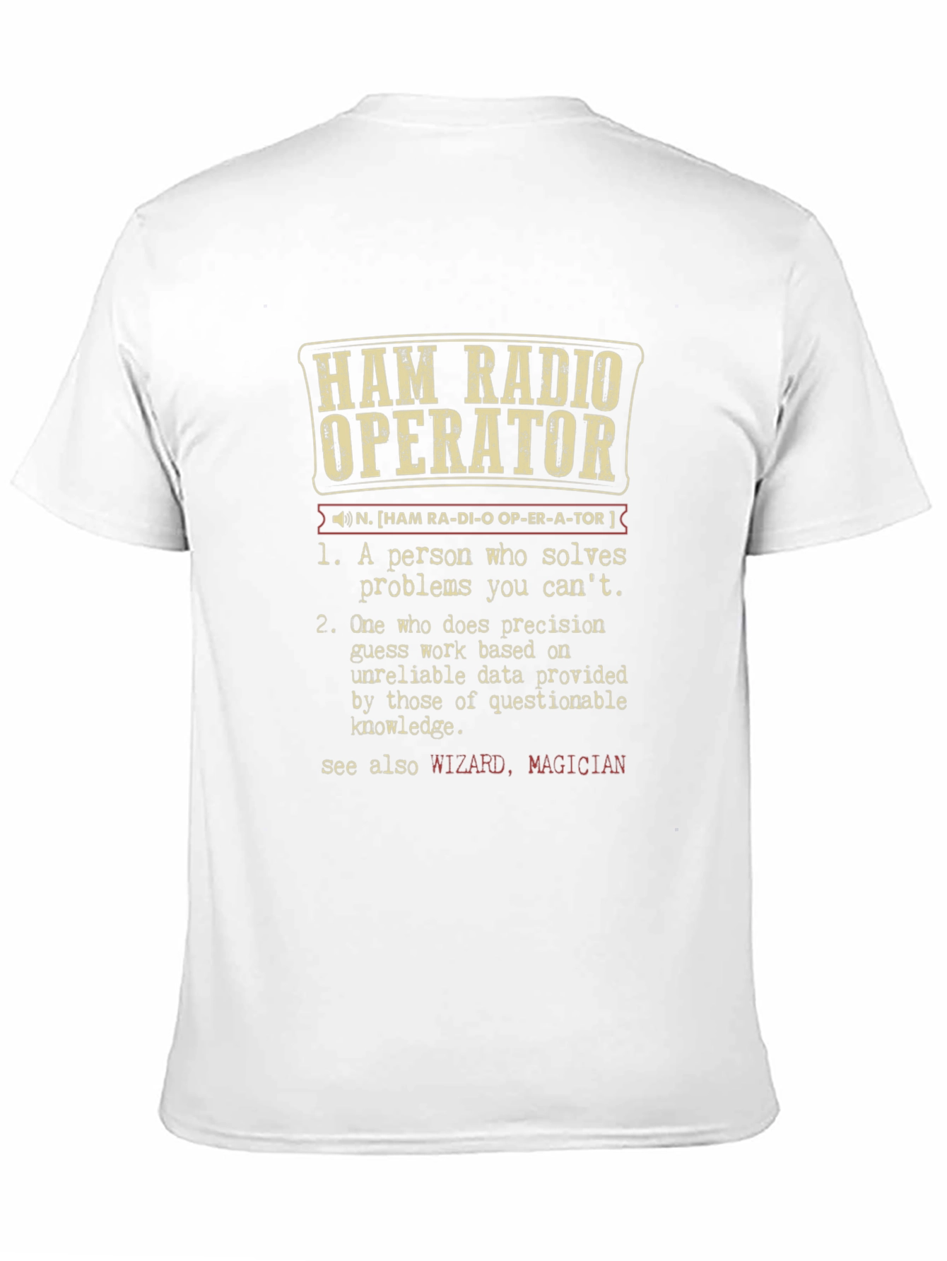 Black Ham Radio Operator Definition T-Shirt view 11