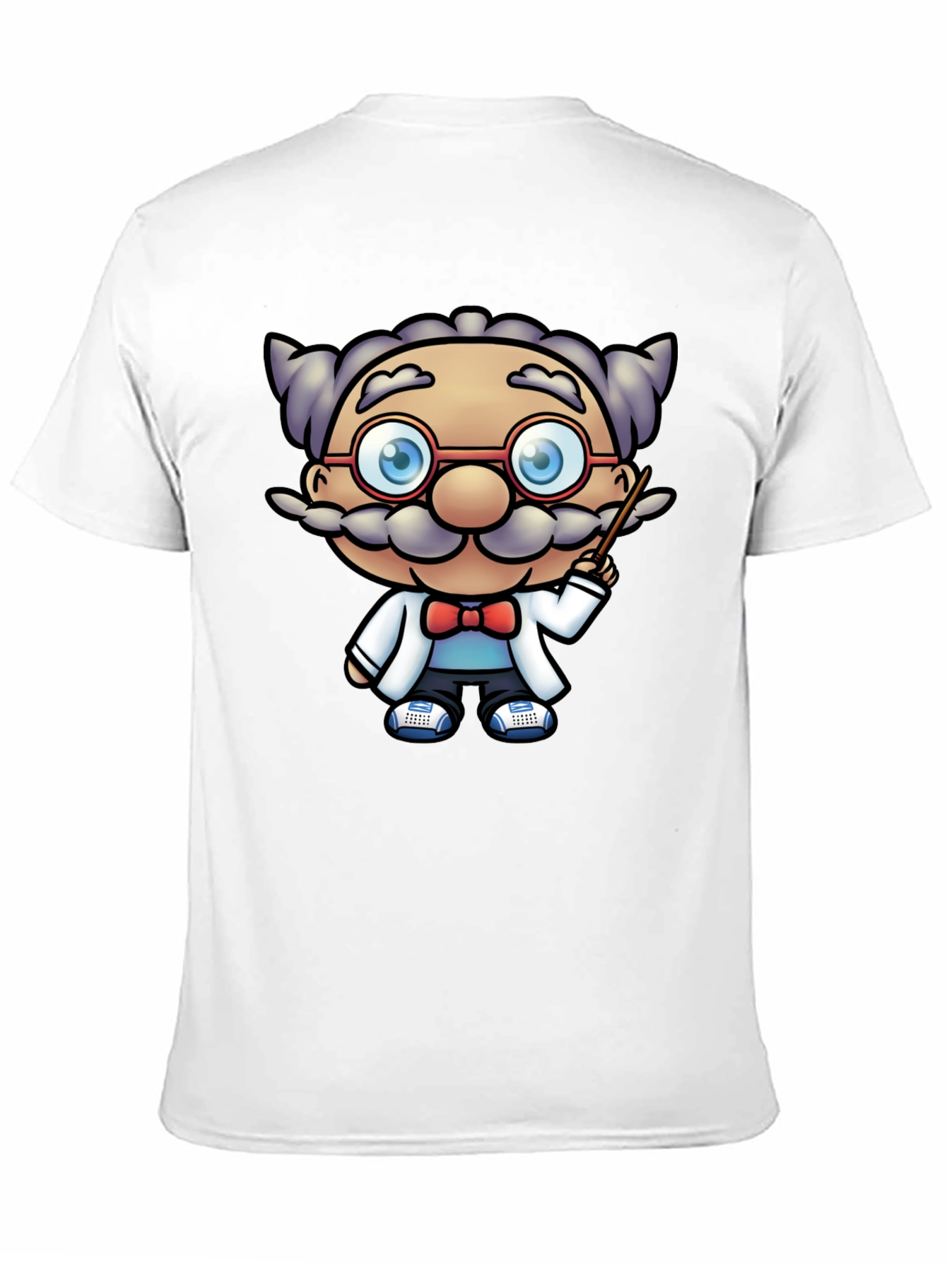 Black Scientist Cartoon Graphic Tee - Black T-Shirt view 11