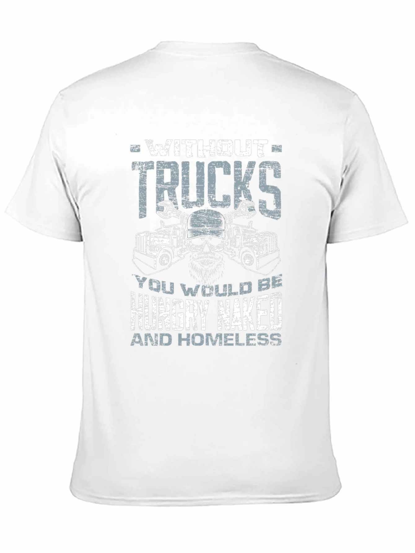 Black Trucker T-Shirt - Without Trucks - Graphic Tee view 11