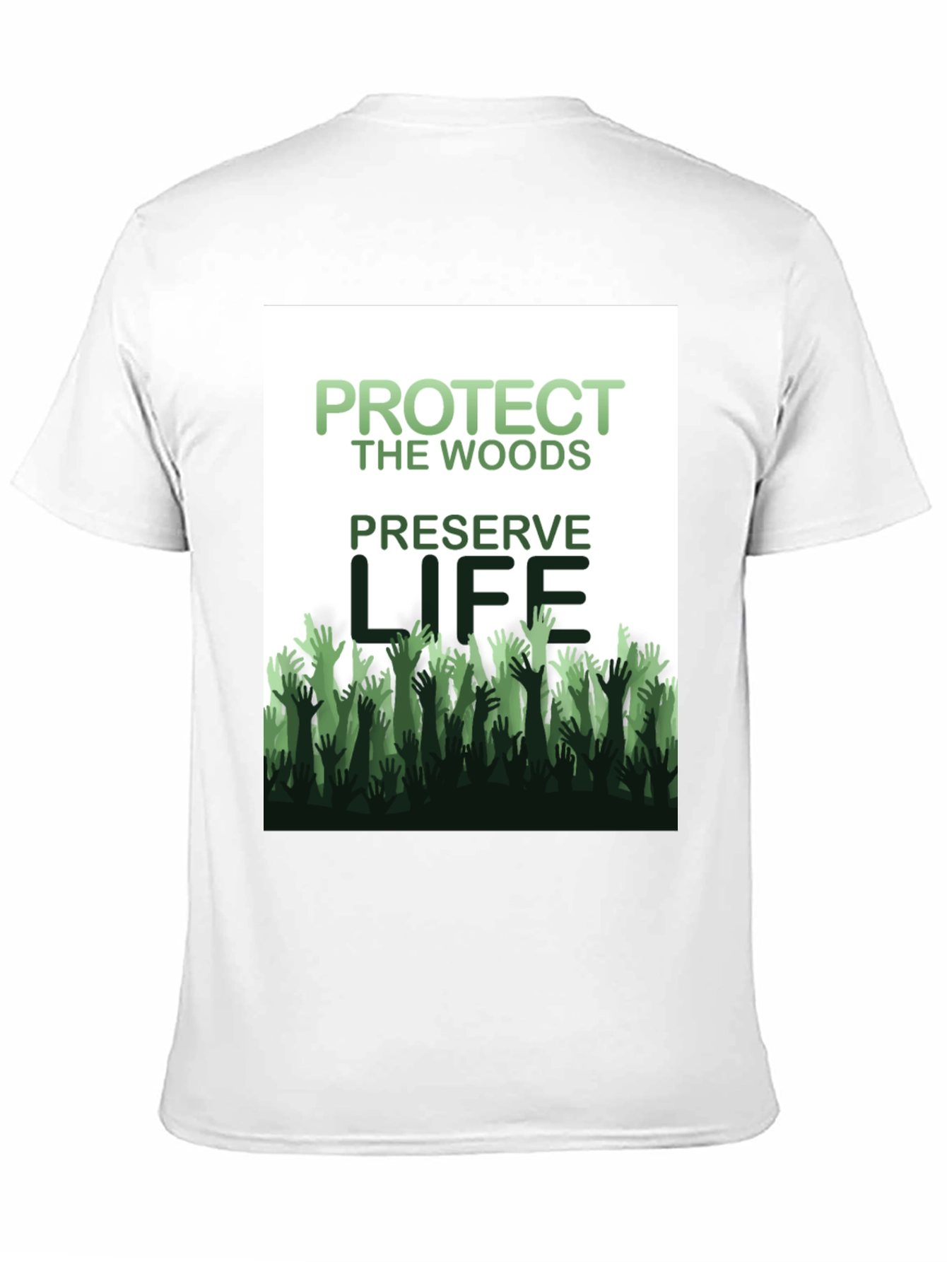 Black Protect the Woods, Preserve Life Graphic Tee view 11