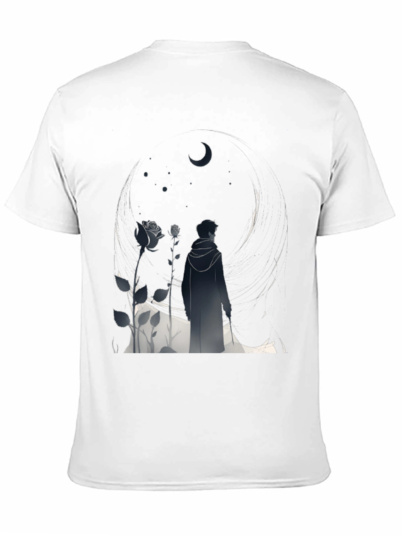 Black Midnight Bloom Graphic Tee view 11