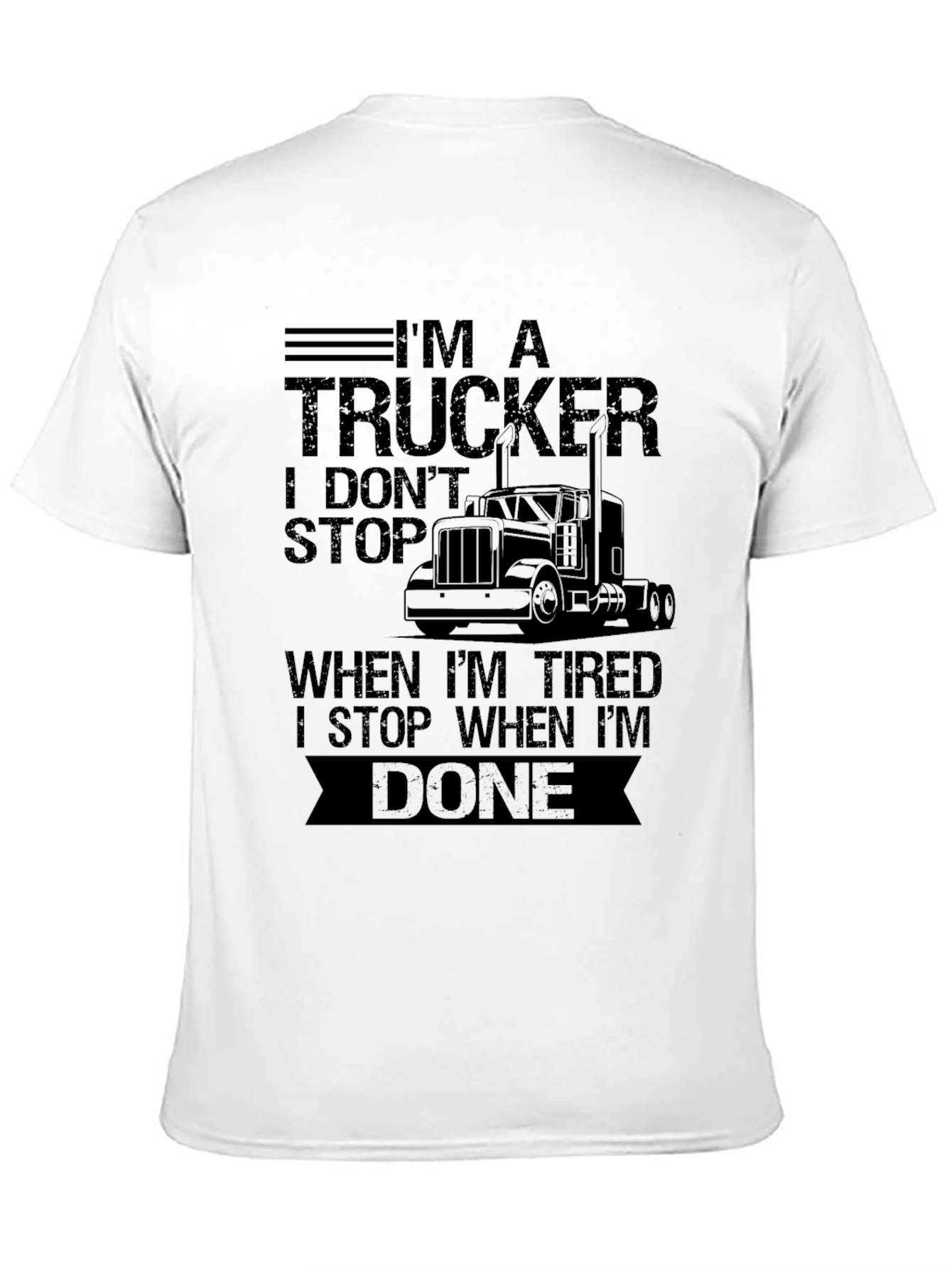 Black I'm A Trucker Graphic T-Shirt - Driver Apparel view 11