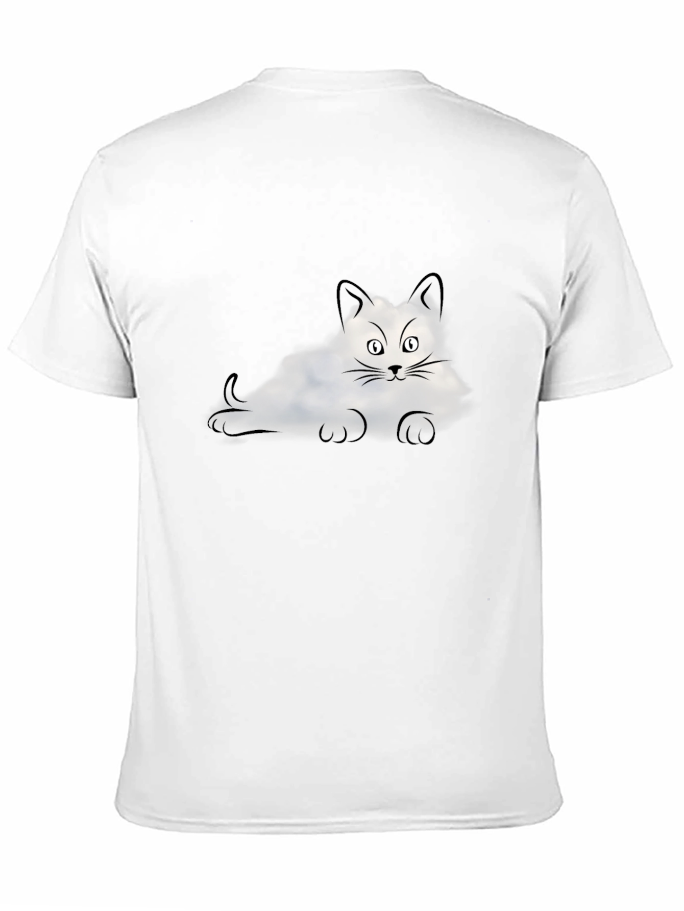 Black Cloud Cat Graphic T-Shirt - Black view 11