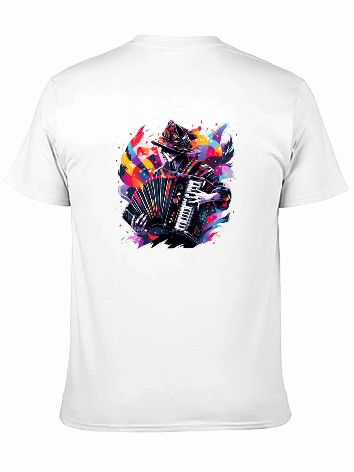 Black Accordion Player Graphic Tee - Black view 11