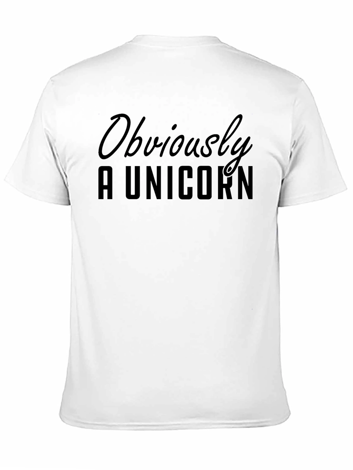 Black Obviously A Unicorn T-Shirt | Unique Design view 11