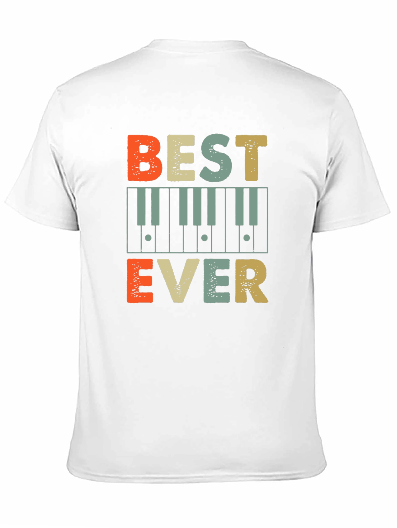 Best Ever Piano T-Shirt - Vintage Music Tee - 11
