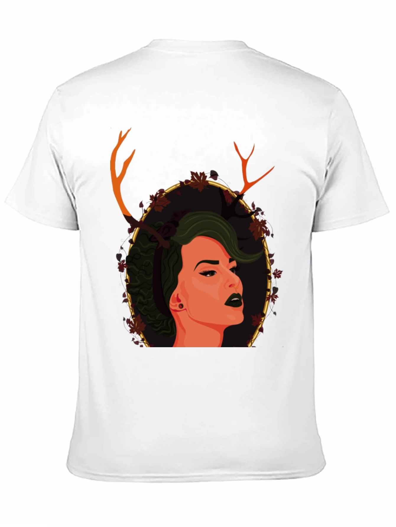 Black Antler Woman Graphic T-Shirt - Unique Design view 11