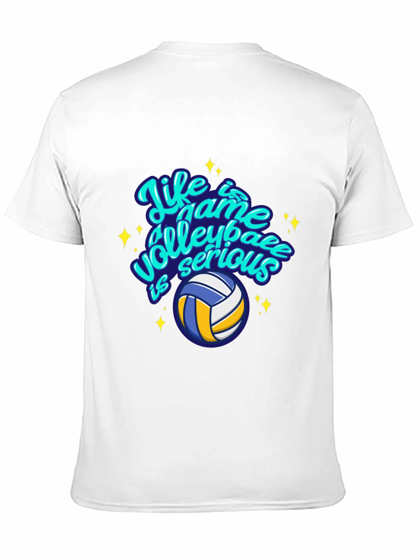 Black Volleyball Life Game Graphic Tee - Casual Comfort view 11