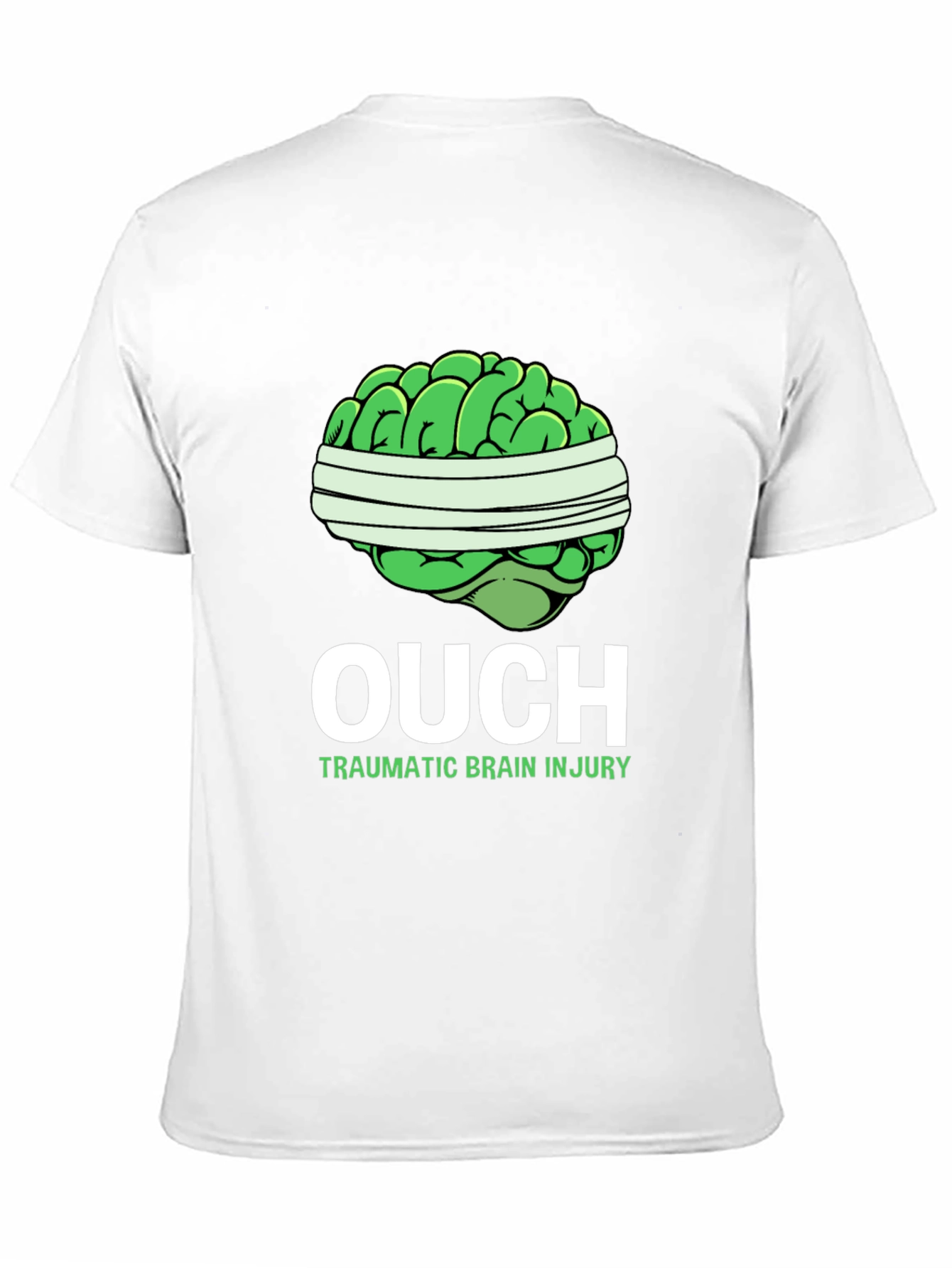 Black Ouch Traumatic Brain Injury T-Shirt view 11