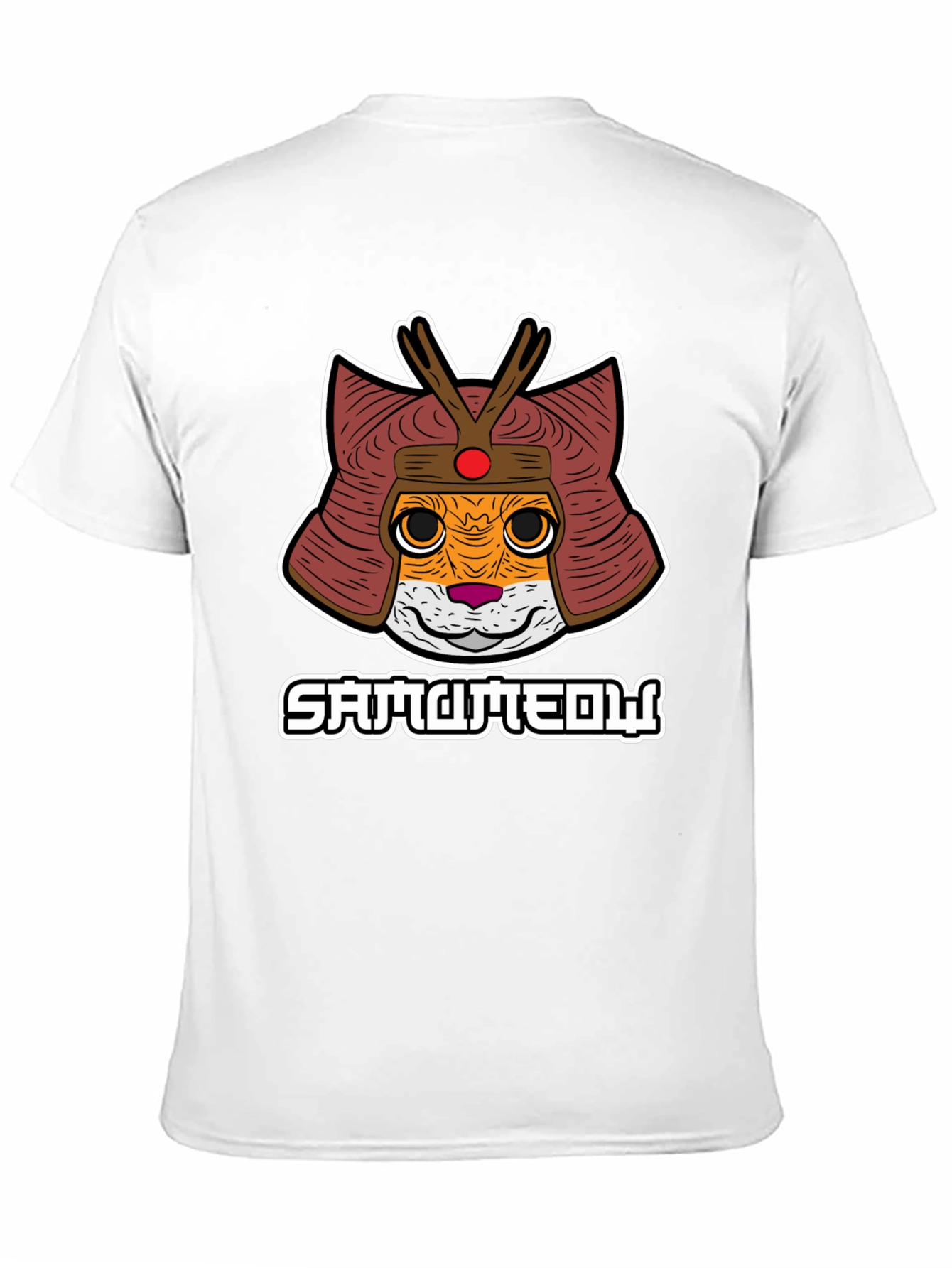 Black Samurameow T-Shirt: Cat Samurai view 11