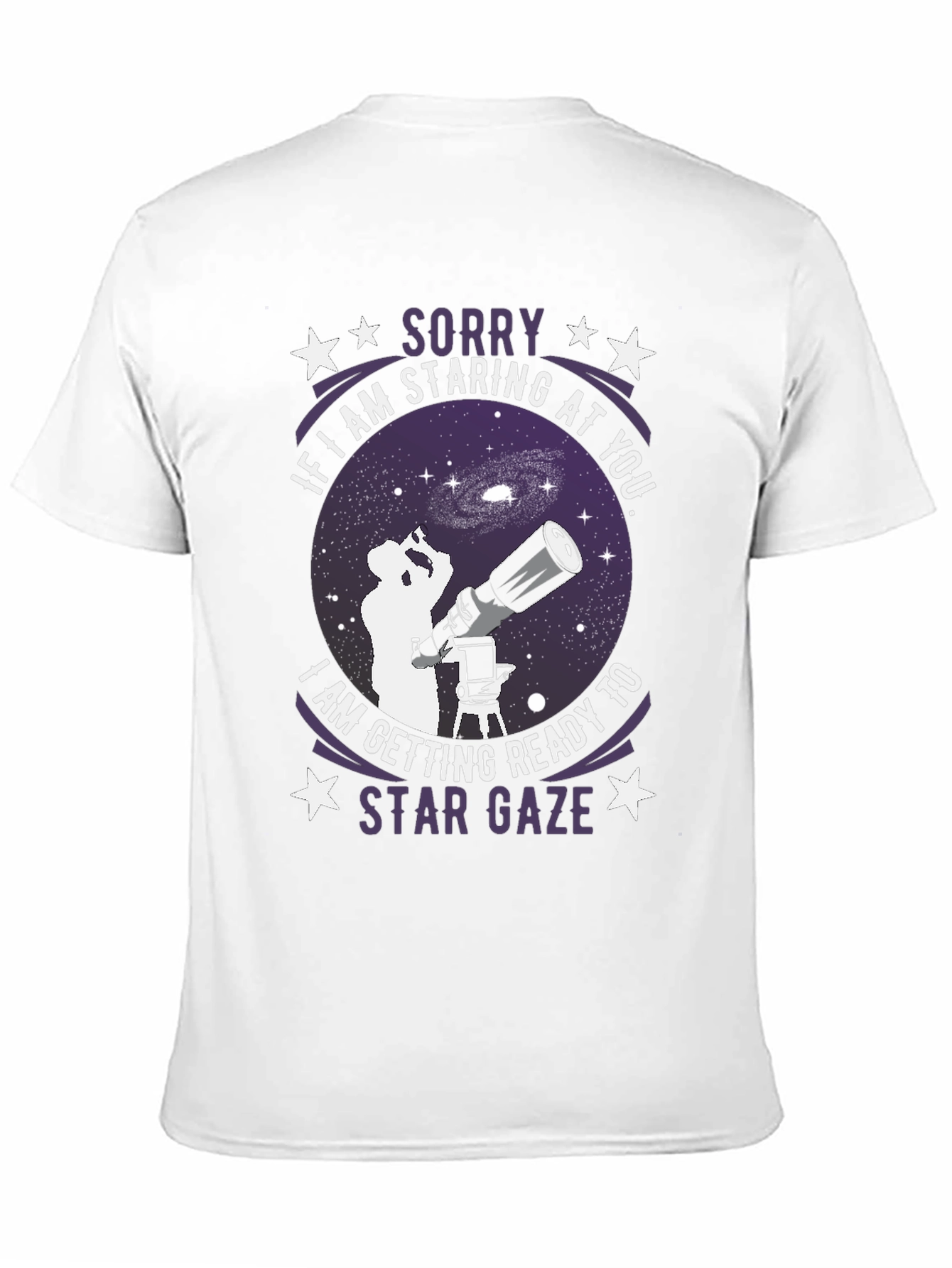 Black Star Gaze T-Shirt - Sorry If I'm Staring! view 11