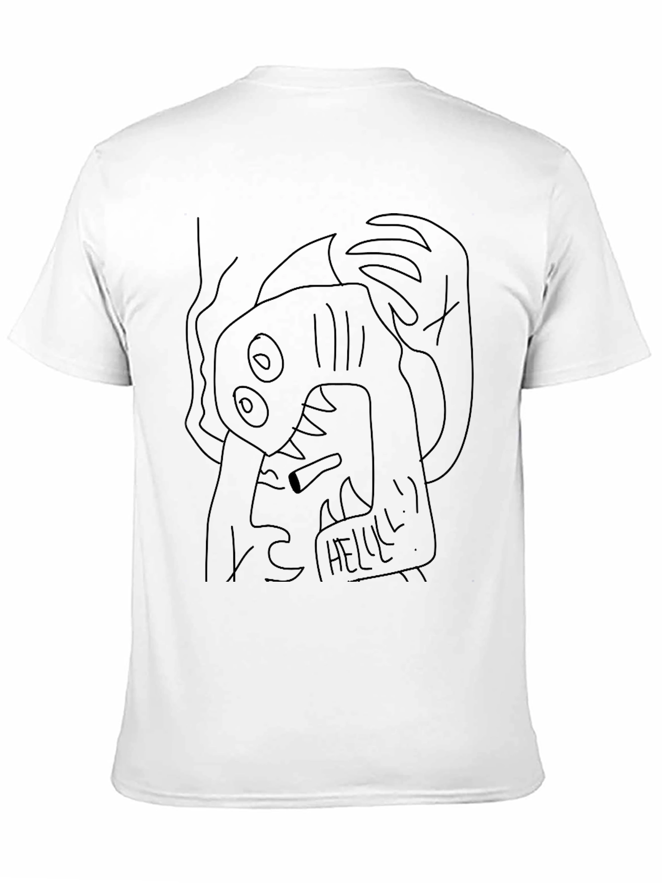 Black Abstract Graphic Print Black T-Shirt view 11