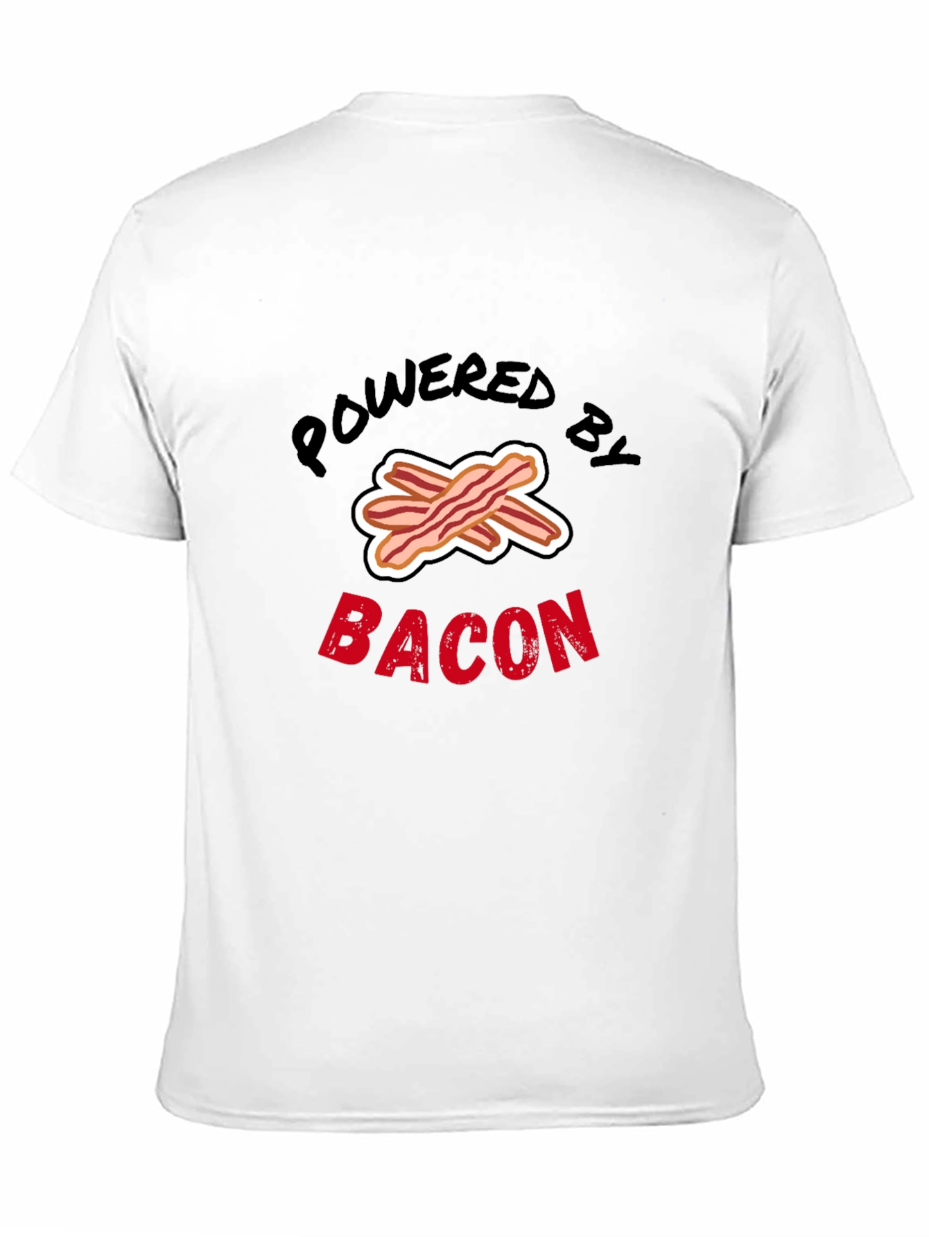 Black Powered by Bacon Graphic Tee - Black view 11