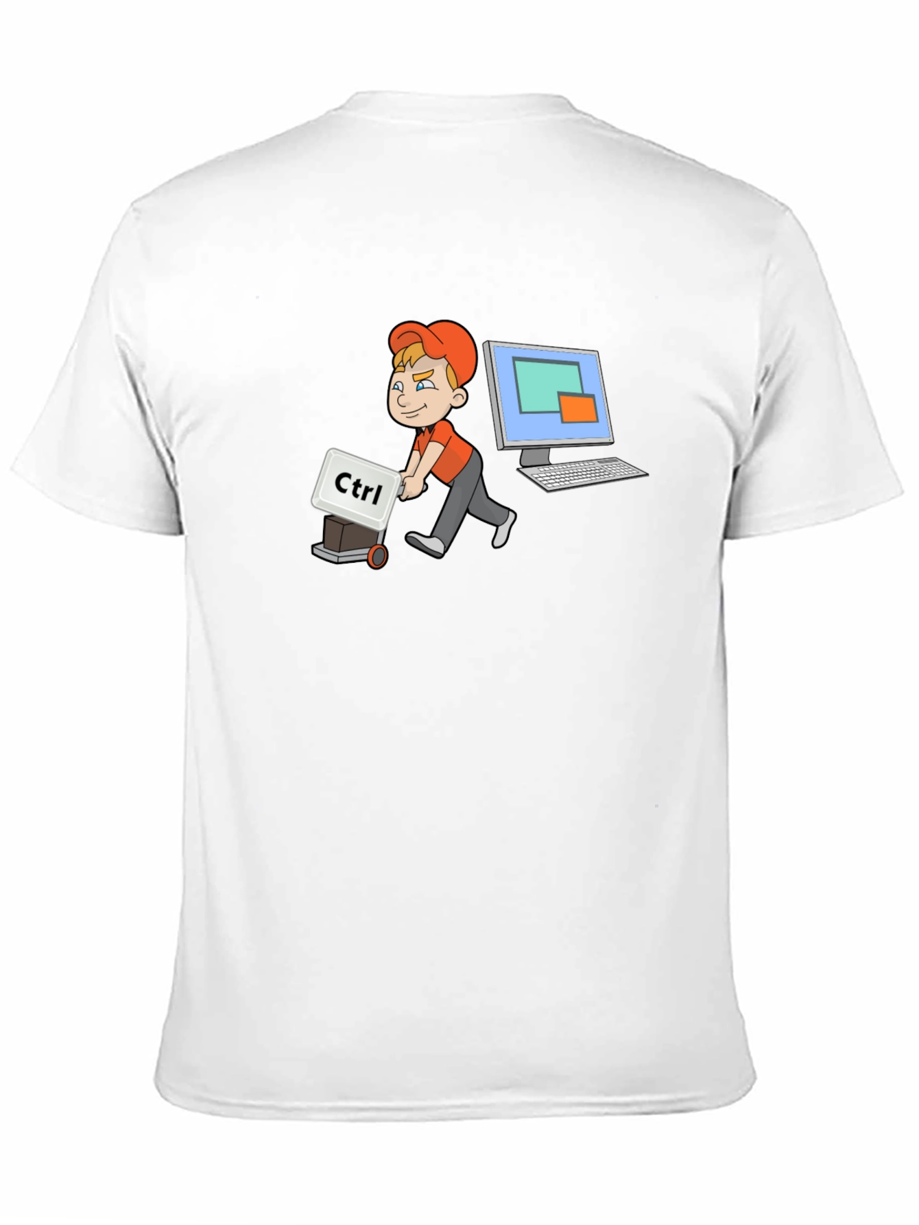 Black Geeky "Ctrl" Computer T-Shirt view 11