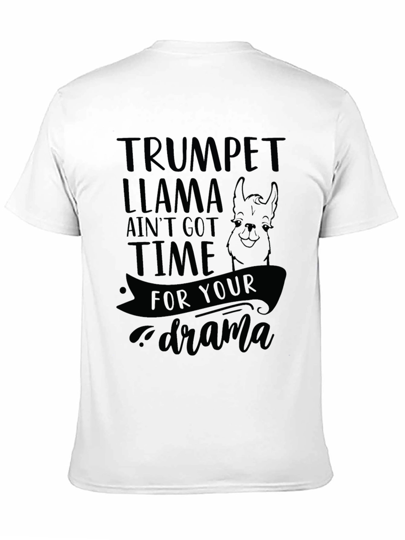 Black Trumpet Llama Graphic Tee - Ain't Got Time For Your Drama view 11