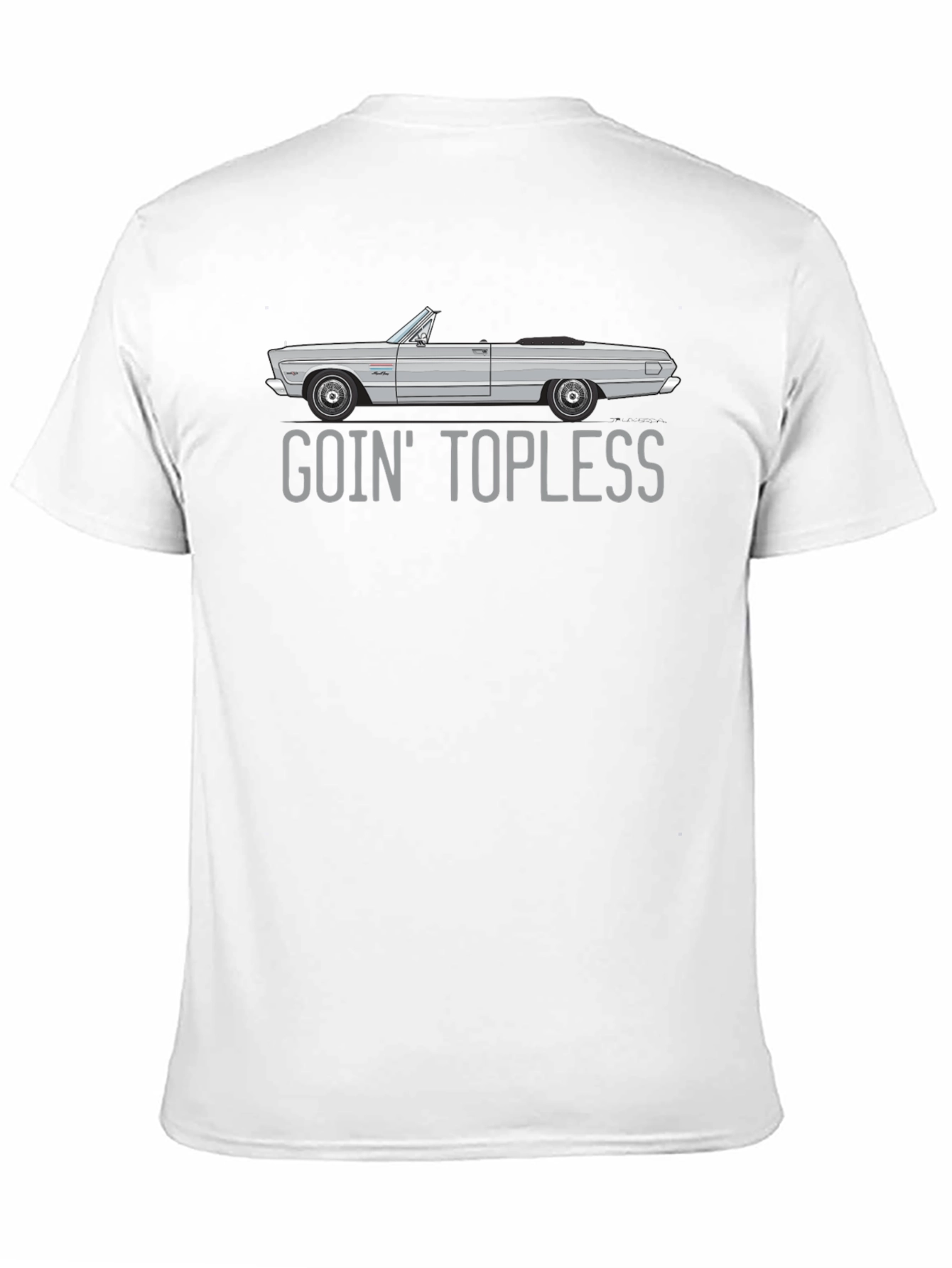 Black Goin' Topless Car T-Shirt - Classic Convertible Tee view 11
