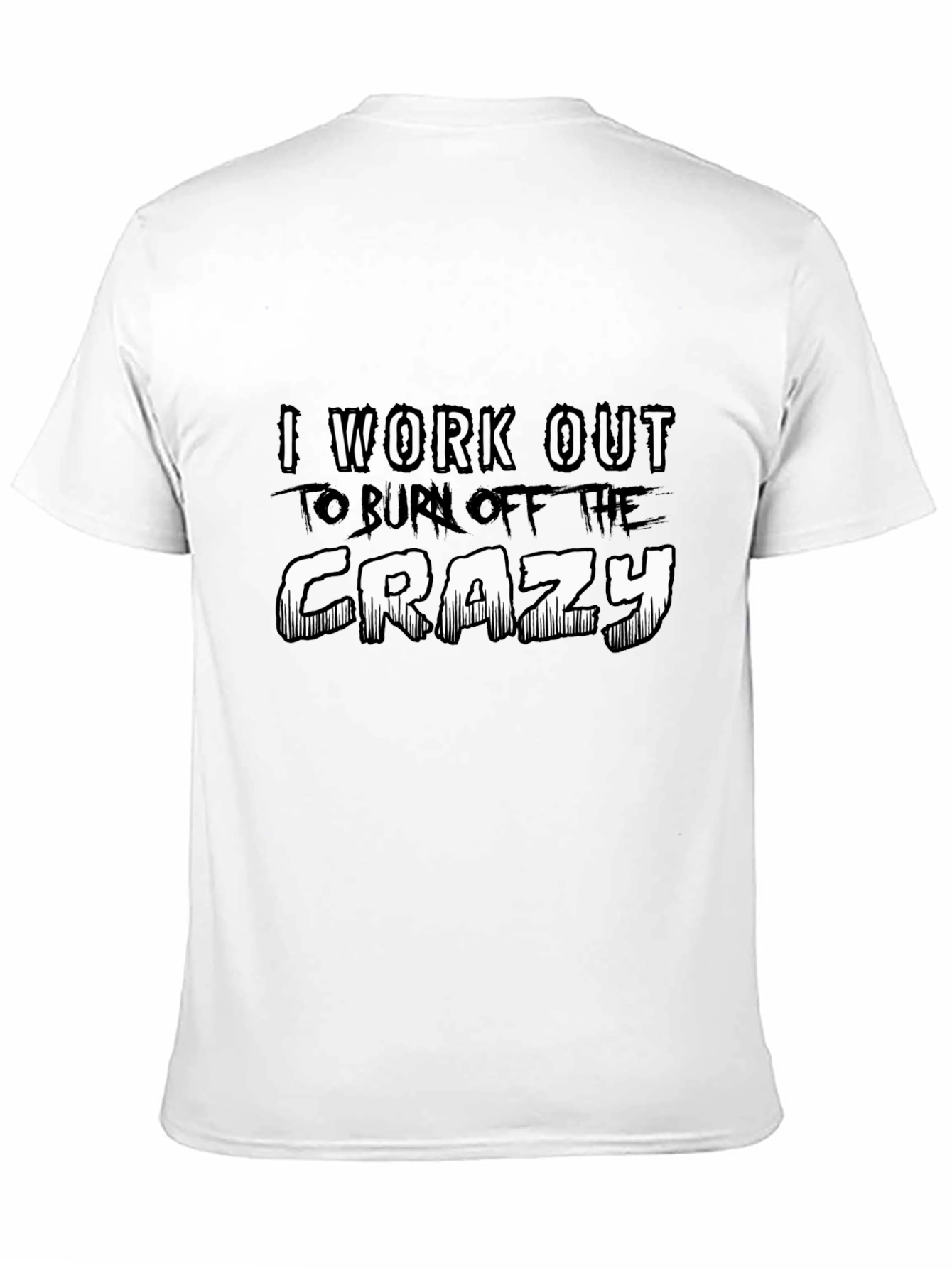 Black Workout Crazy Burnout Graphic Tee - Black view 11