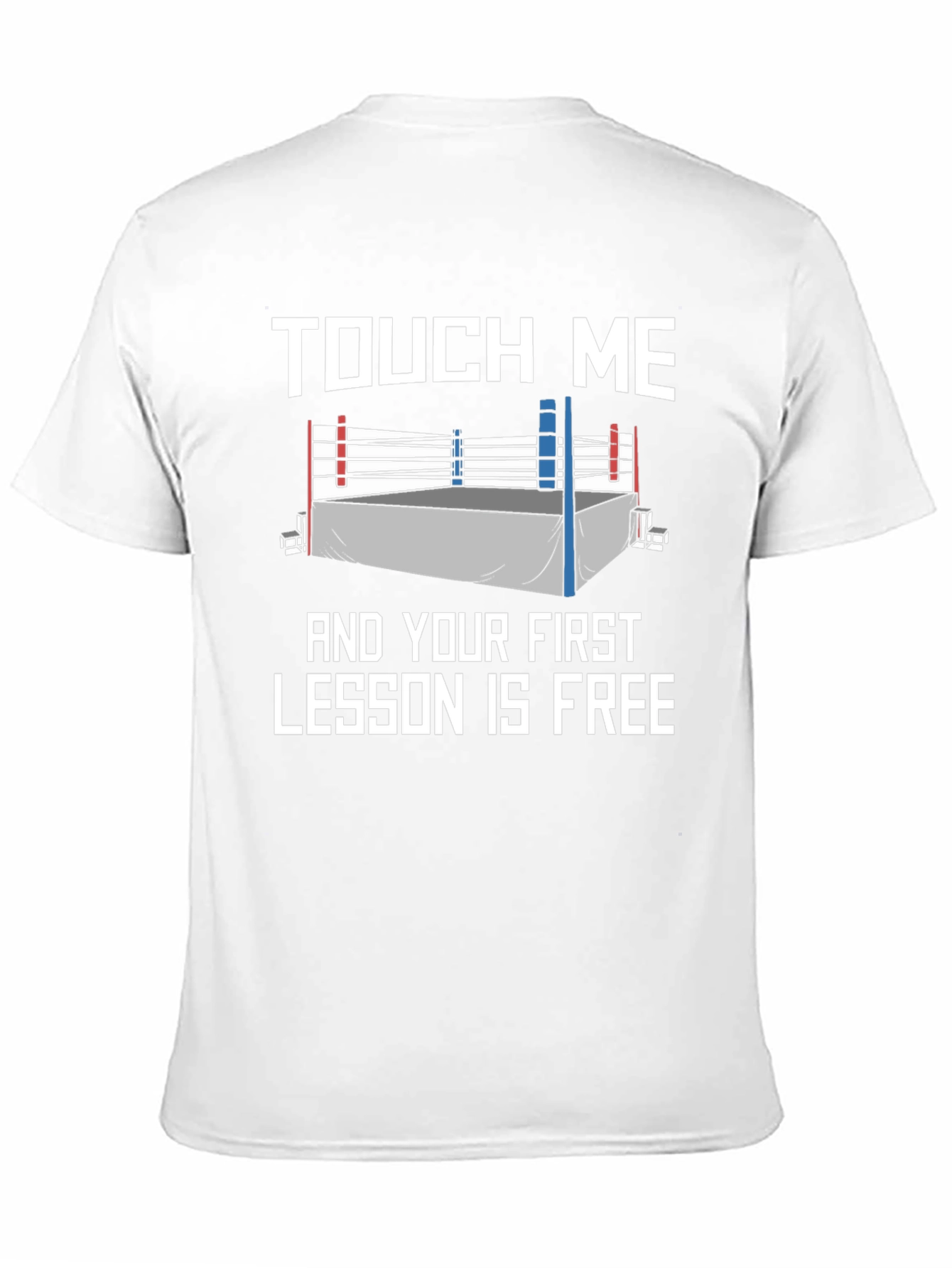 Black Touch Me Funny Boxing Lesson T-Shirt view 11