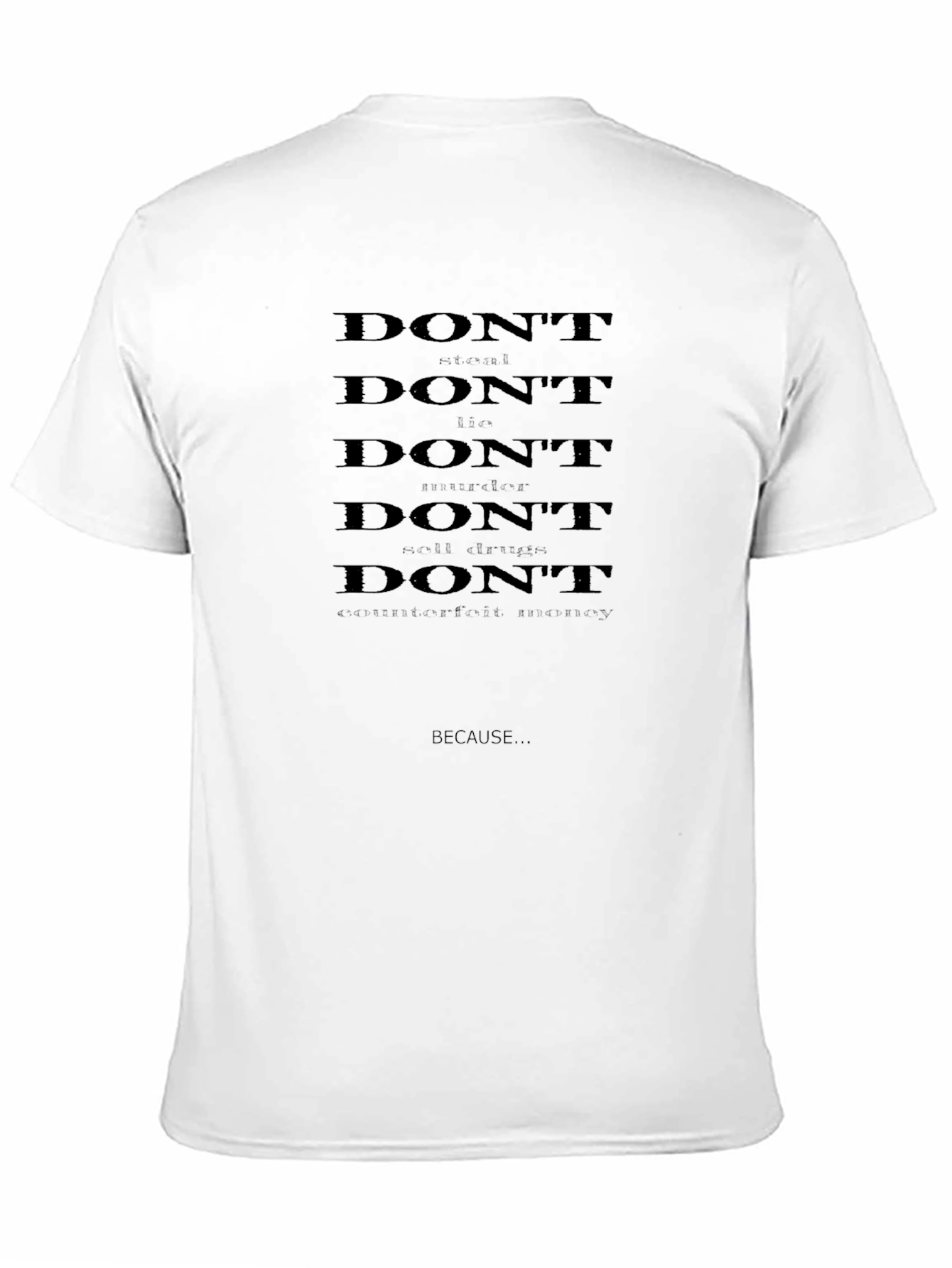 Black Don't Do Drugs Men's Black T-Shirt view 11