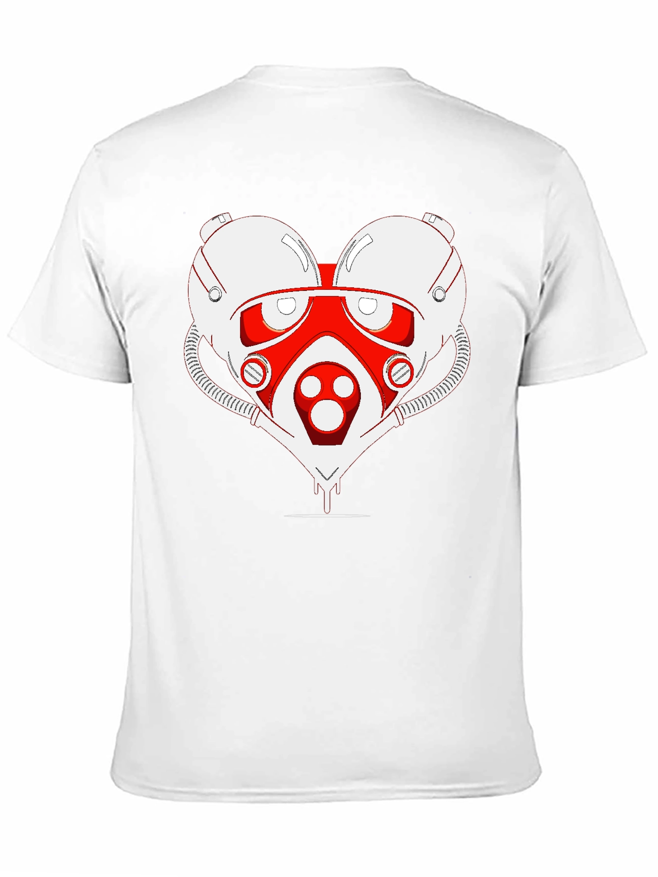 Black Sci-fi Heart T-Shirt - Unique Graphic Tee view 11