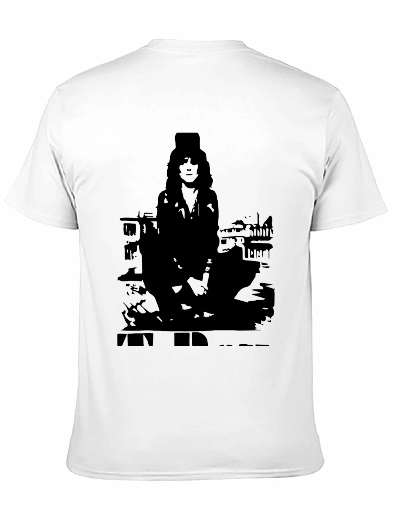Black Black Graphic Tee - Patti Smith Silhouette Design view 11