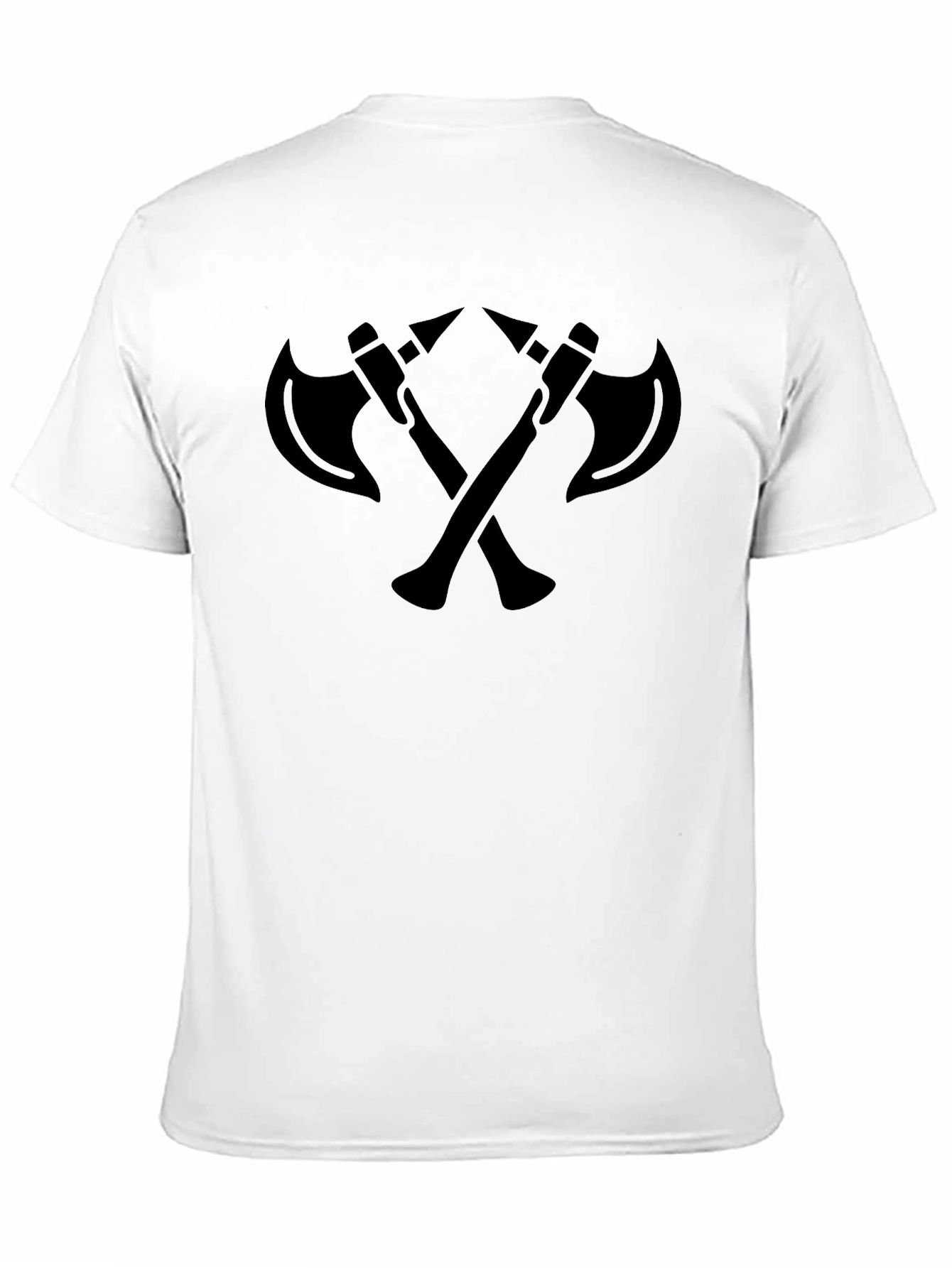 Black Axe Warrior T-Shirt - Bold Crossed Axe Design view 11